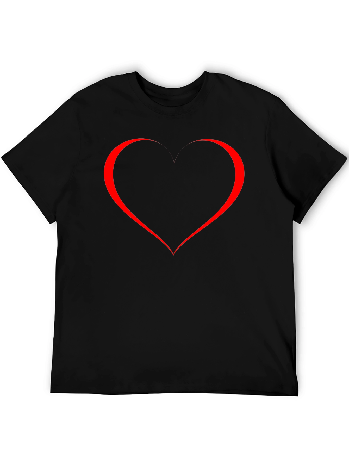 Heart Graphic Black T-Shirt - Stylish & Trendy