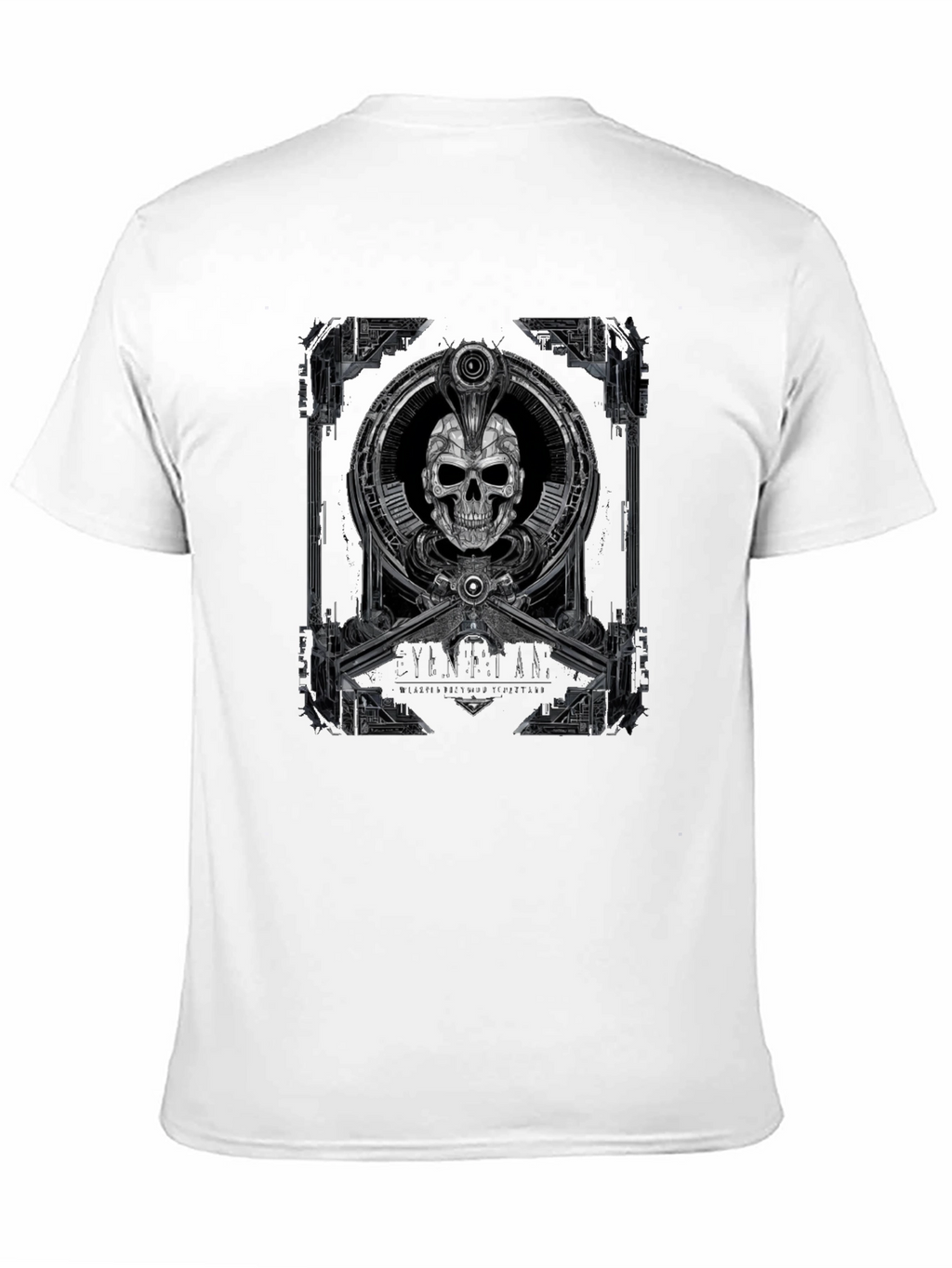 Steampunk Skull Graphic Tee - Mens Black T-Shirt