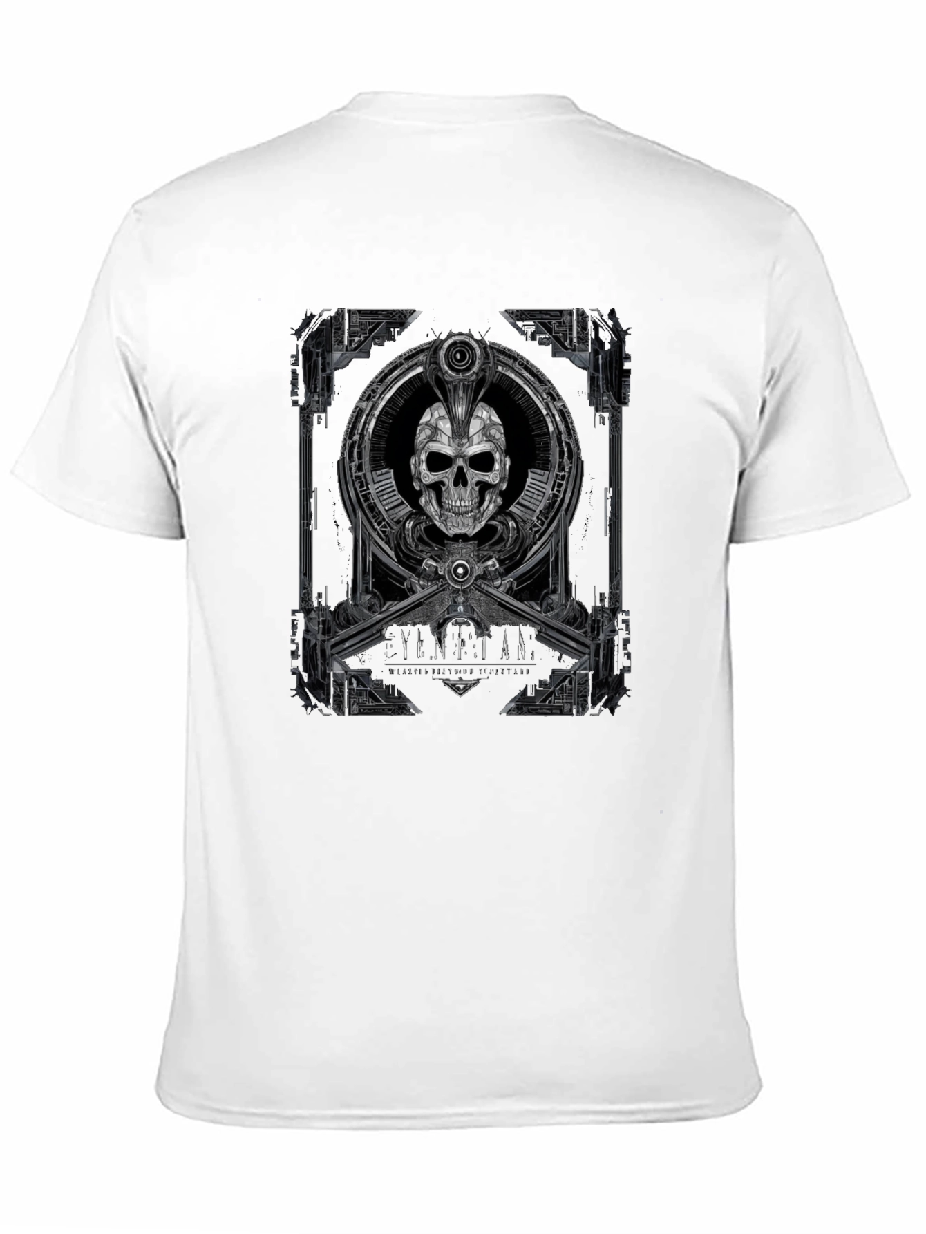 Steampunk Skull Graphic Tee - Mens Black T-Shirt