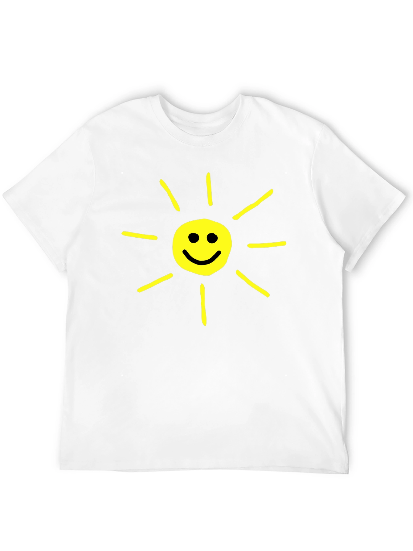 Happy Sunshine Graphic T-Shirt - Black Crew Neck