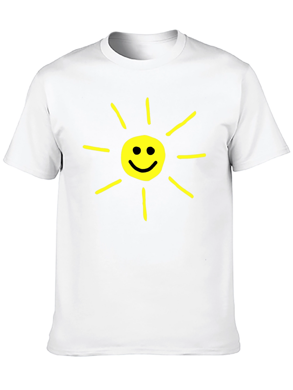 Happy Sunshine Graphic T-Shirt - Black Crew Neck