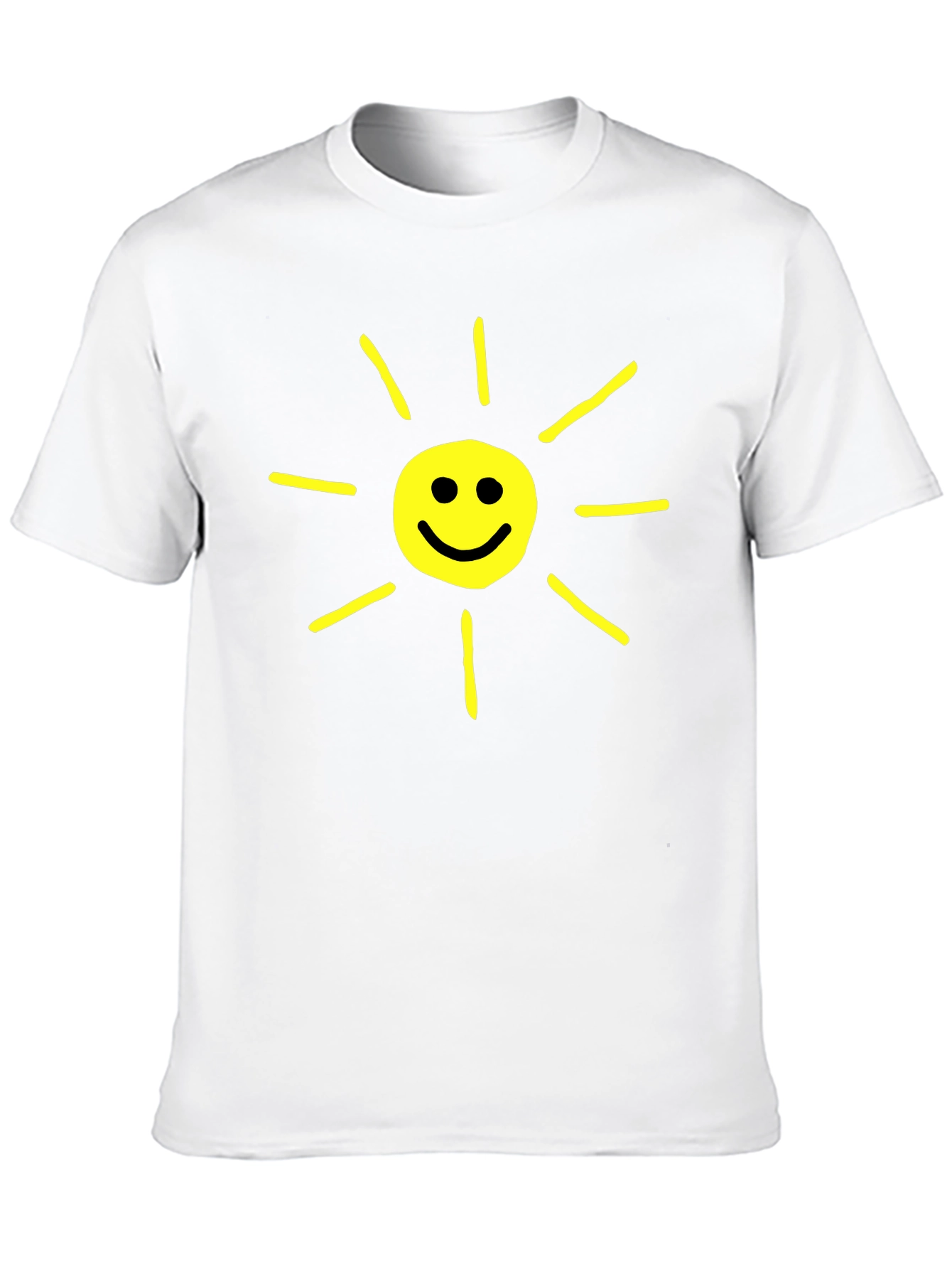 Happy Sunshine Graphic T-Shirt - Black Crew Neck