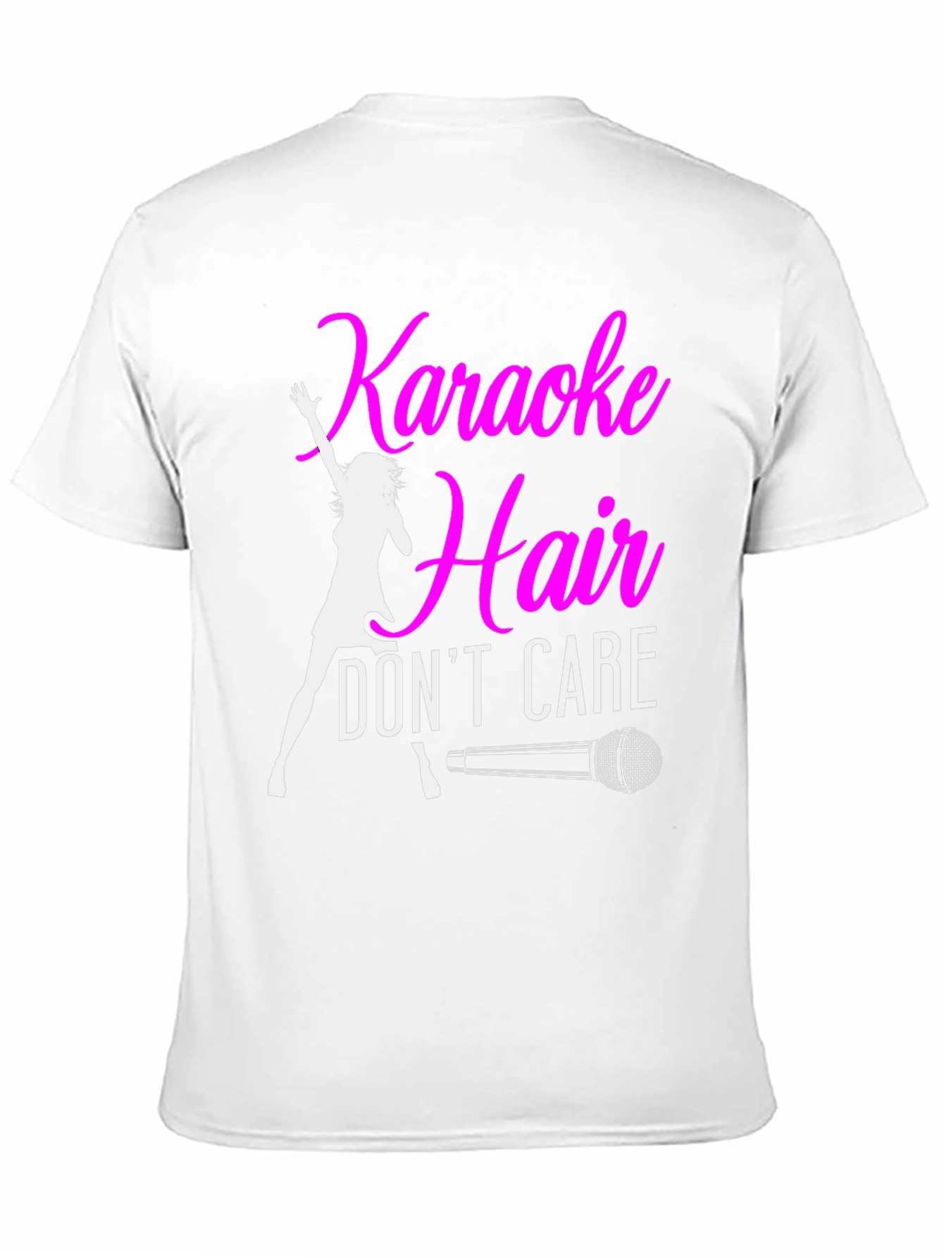 Karaoke Hair Dont Care Black T-Shirt