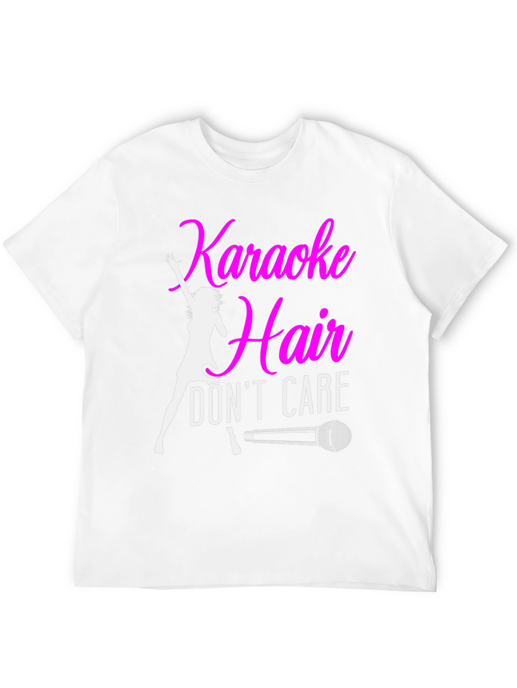 Karaoke Hair Dont Care Black T-Shirt