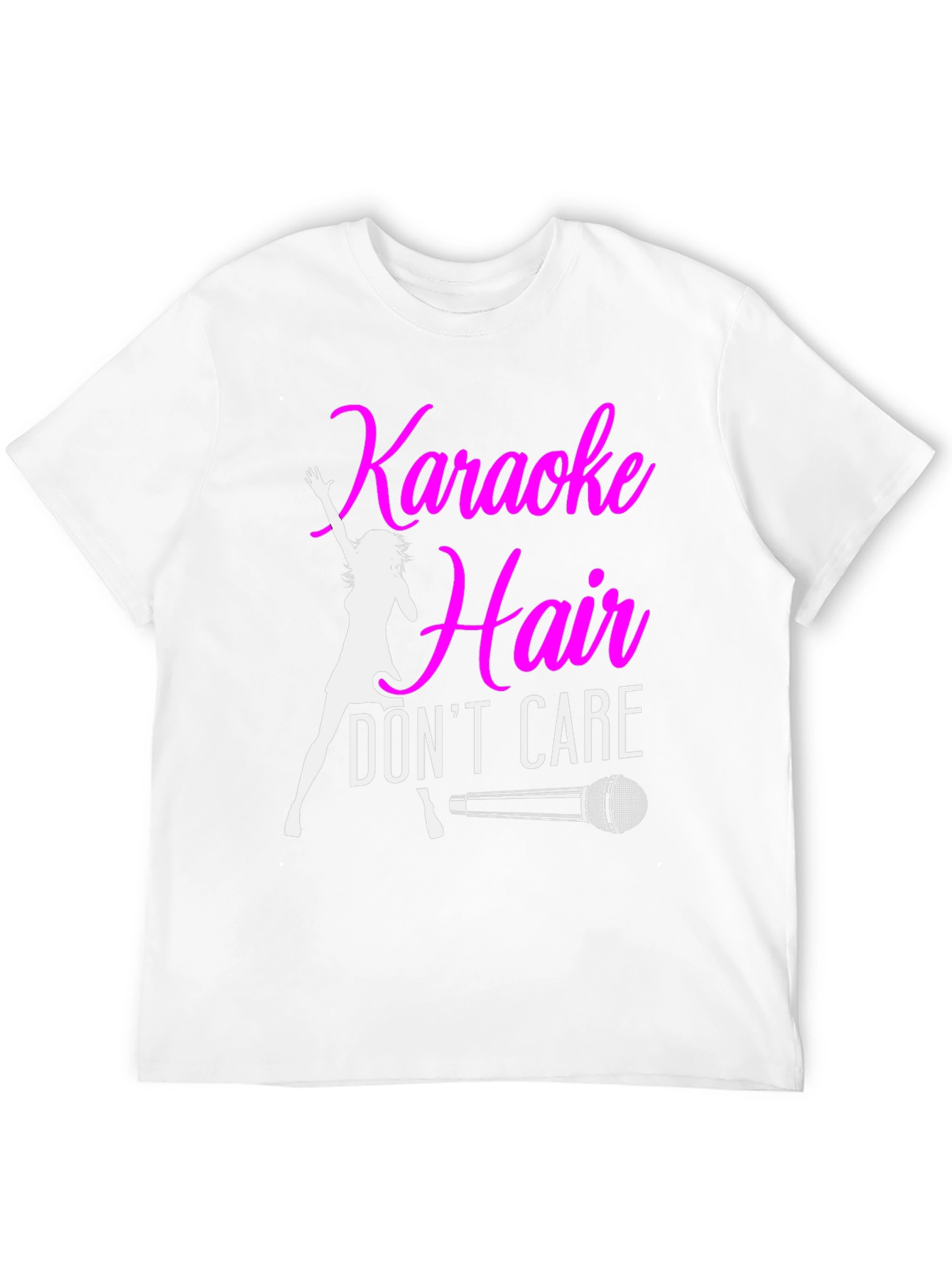 Karaoke Hair Dont Care Black T-Shirt