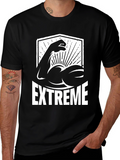 Extreme Muscle Black T-Shirt for Fitness Enthusiasts