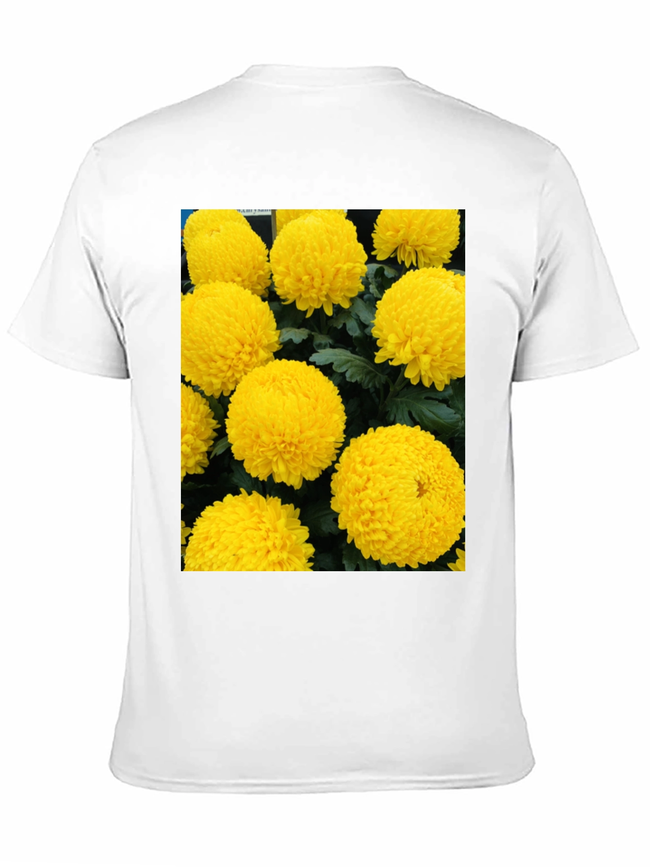 Floral Print T-Shirt - Sunny Yellow Flowers