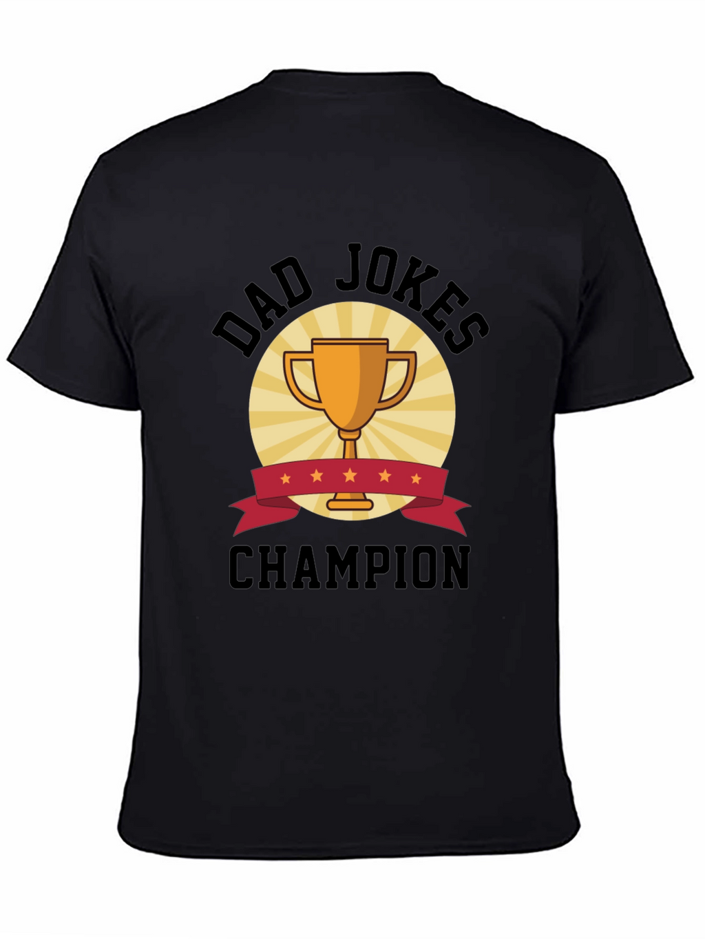 Dad Jokes Champion Black T-Shirt