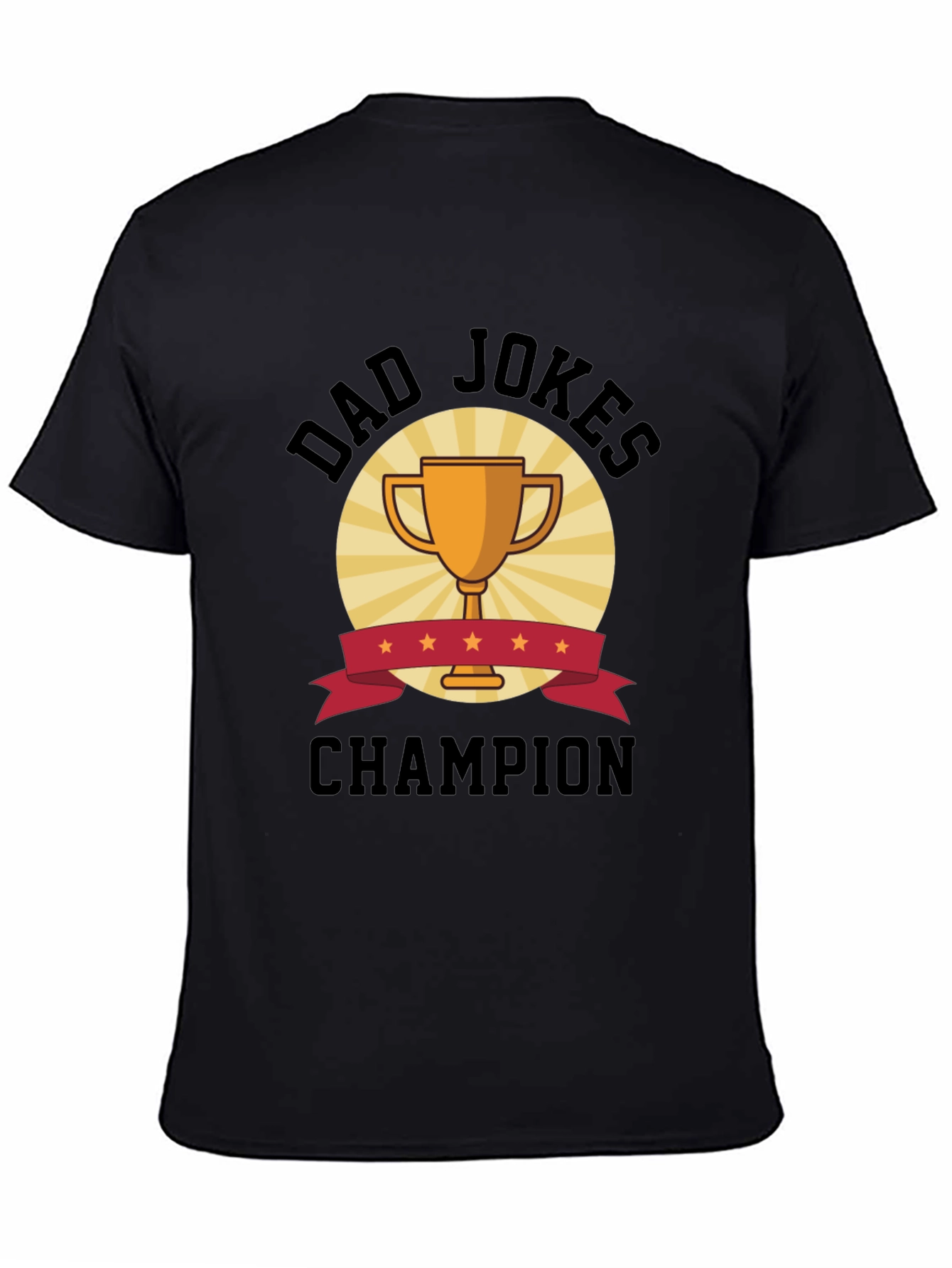Dad Jokes Champion Black T-Shirt