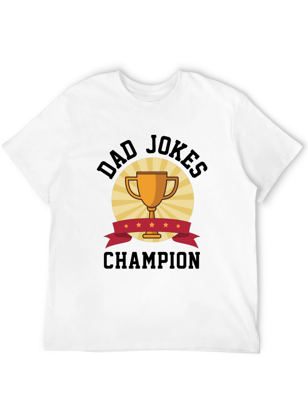 Dad Jokes Champion Black T-Shirt