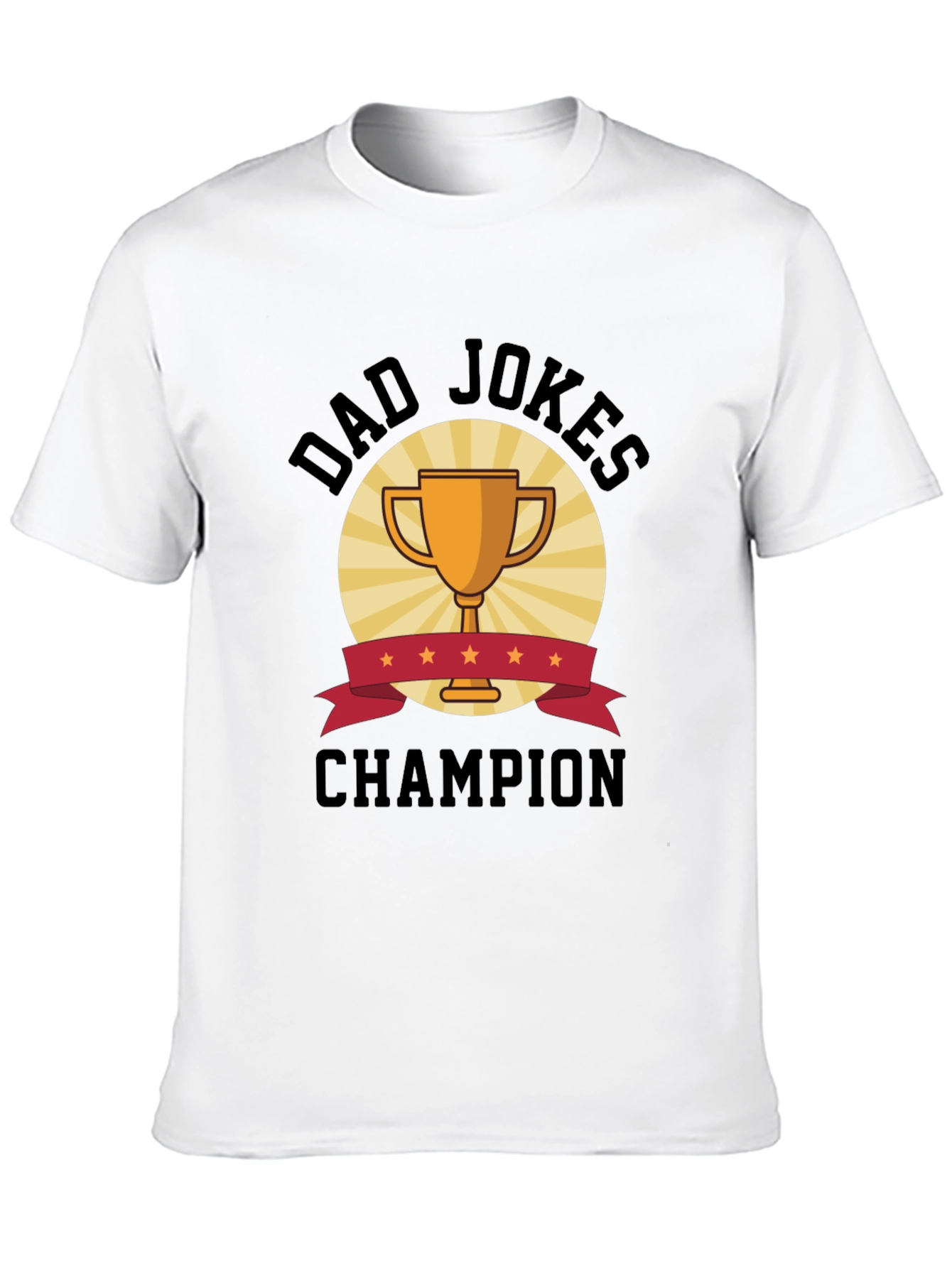 Dad Jokes Champion Black T-Shirt