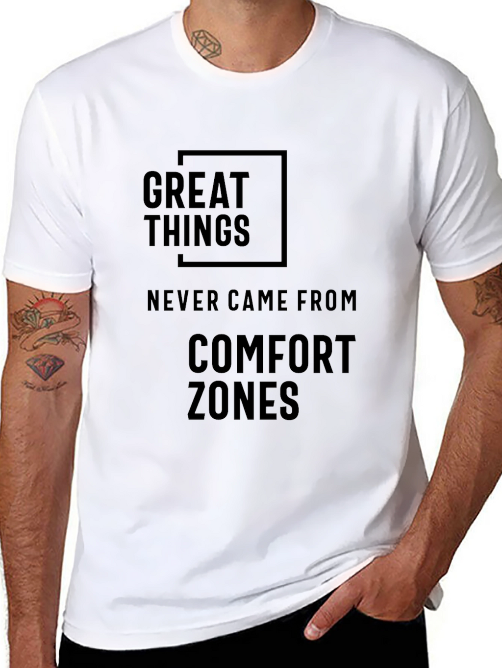 Great Things T-Shirt - Comfort Zone Motivational Tee