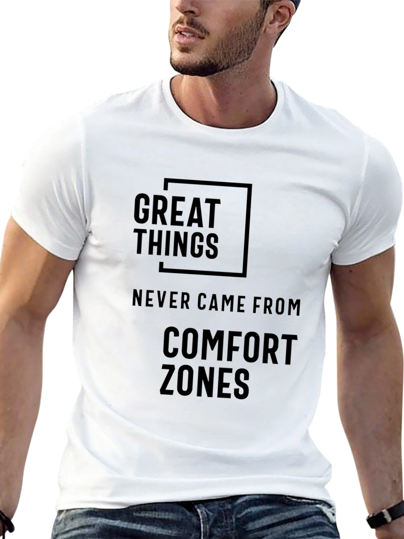 Great Things T-Shirt - Comfort Zone Motivational Tee
