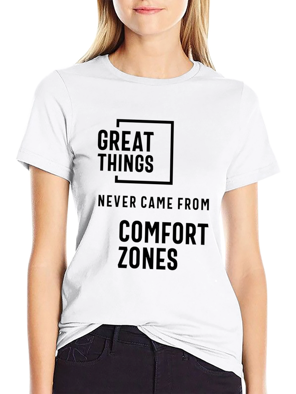 Great Things T-Shirt - Comfort Zone Motivational Tee