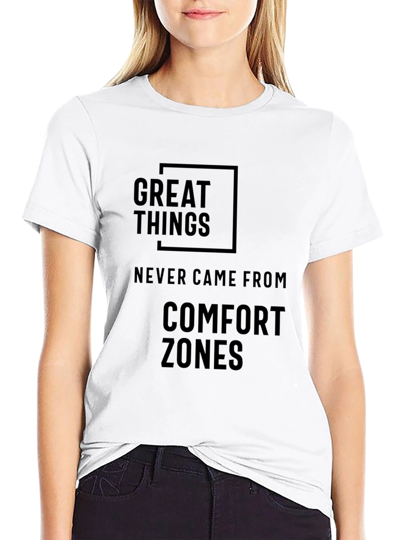 Great Things T-Shirt - Comfort Zone Motivational Tee