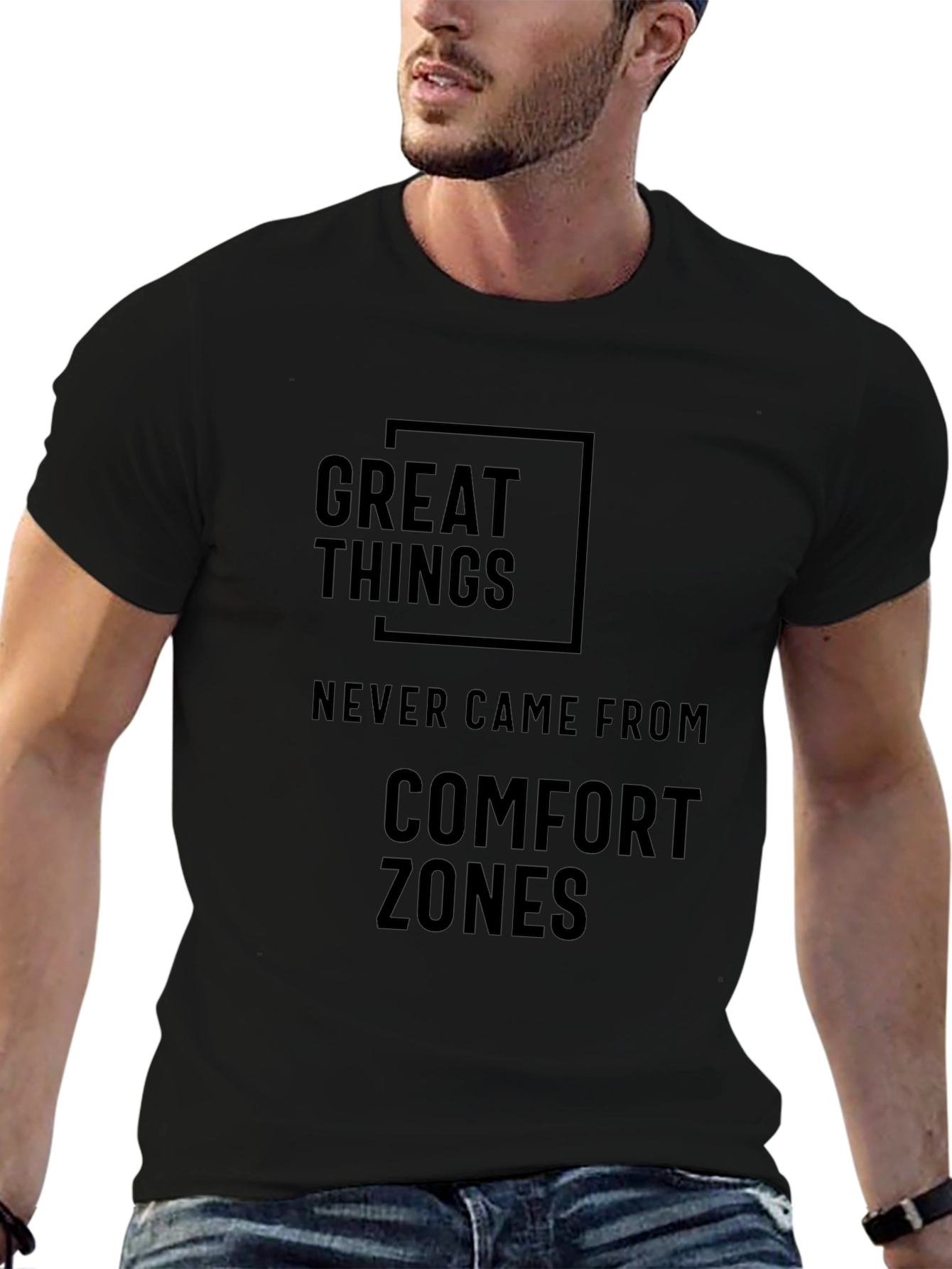 Great Things T-Shirt - Comfort Zone Motivational Tee