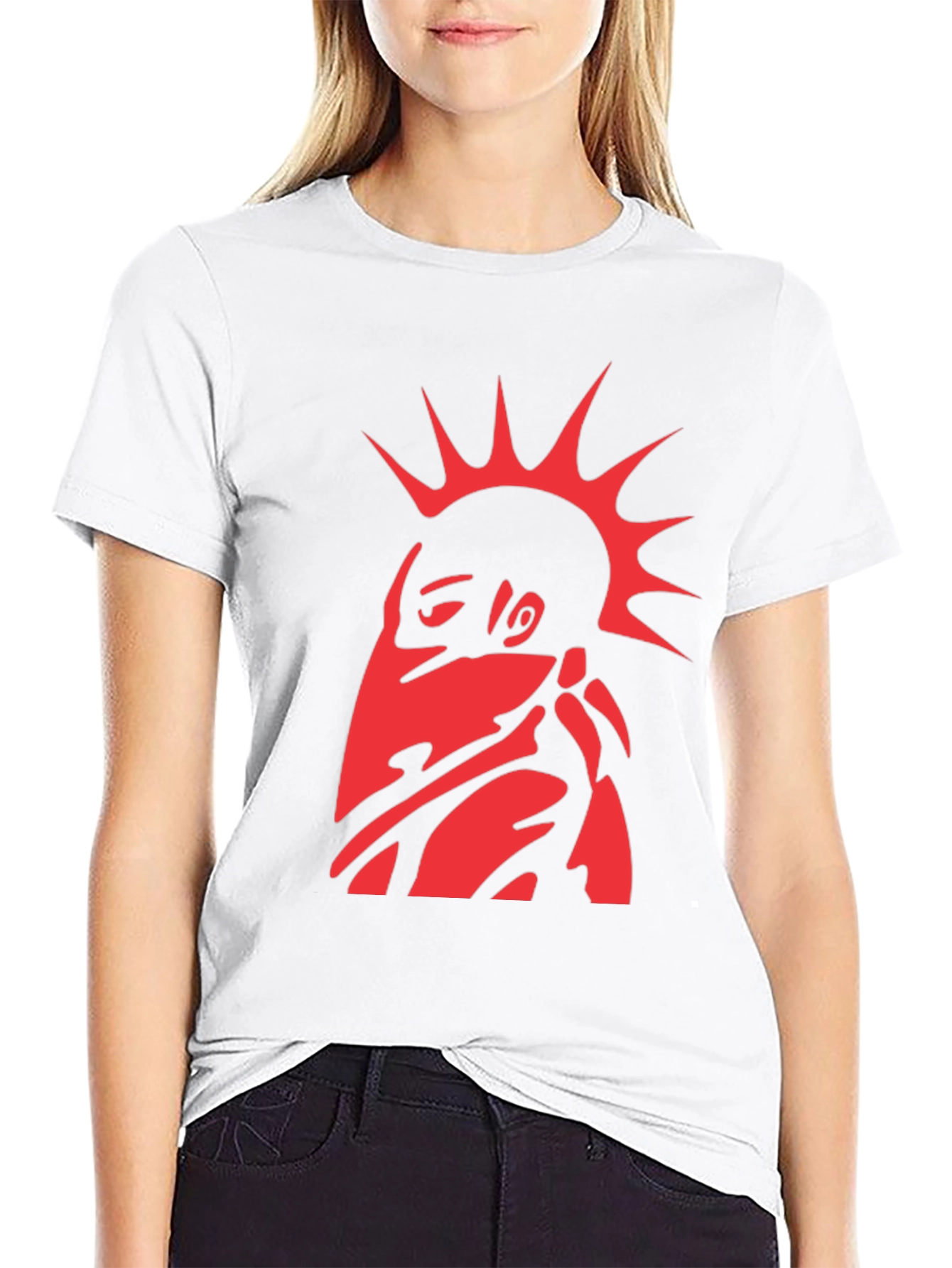 Edgy Red Punk Graphic T-Shirt