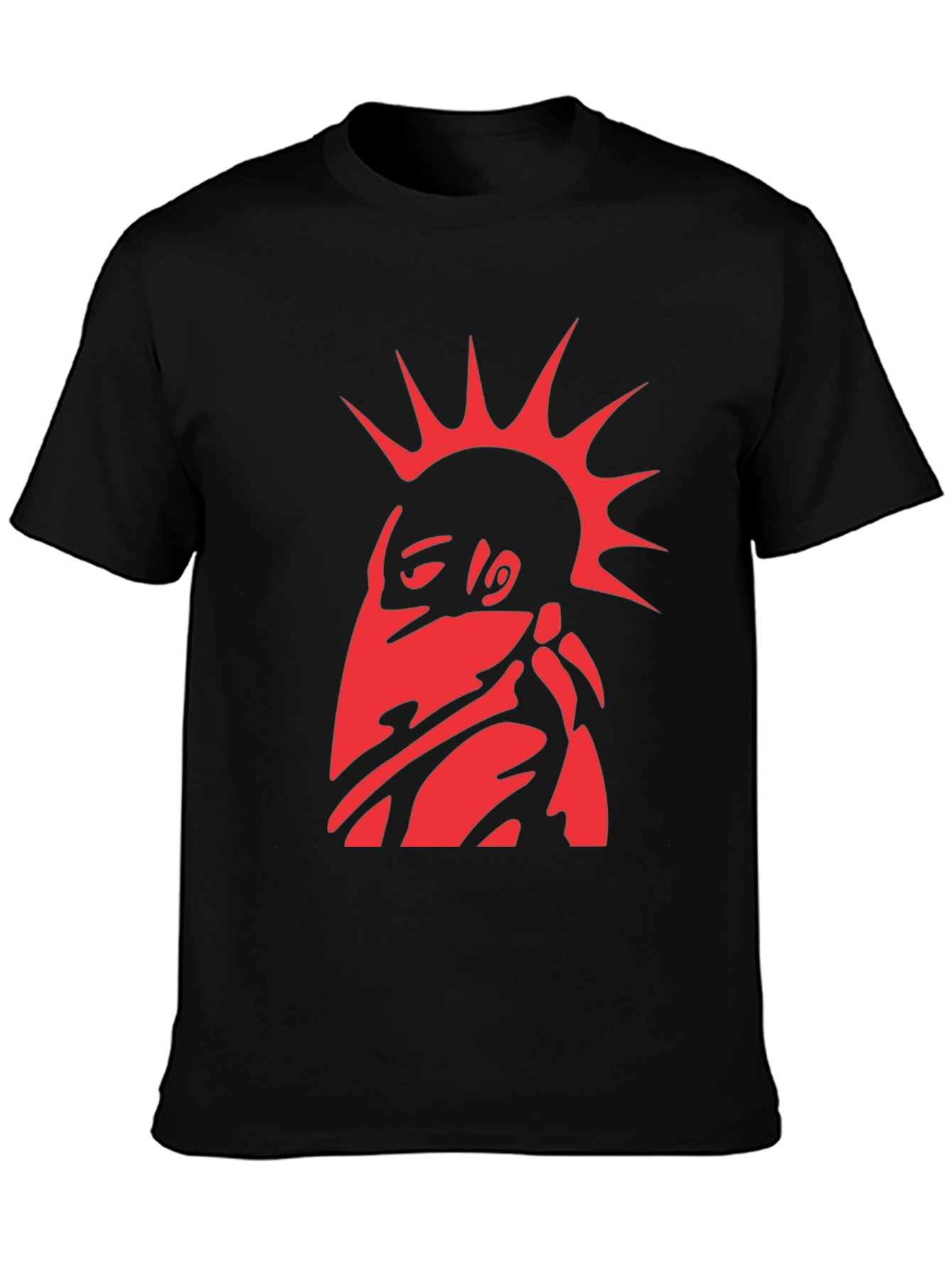 Edgy Red Punk Graphic T-Shirt