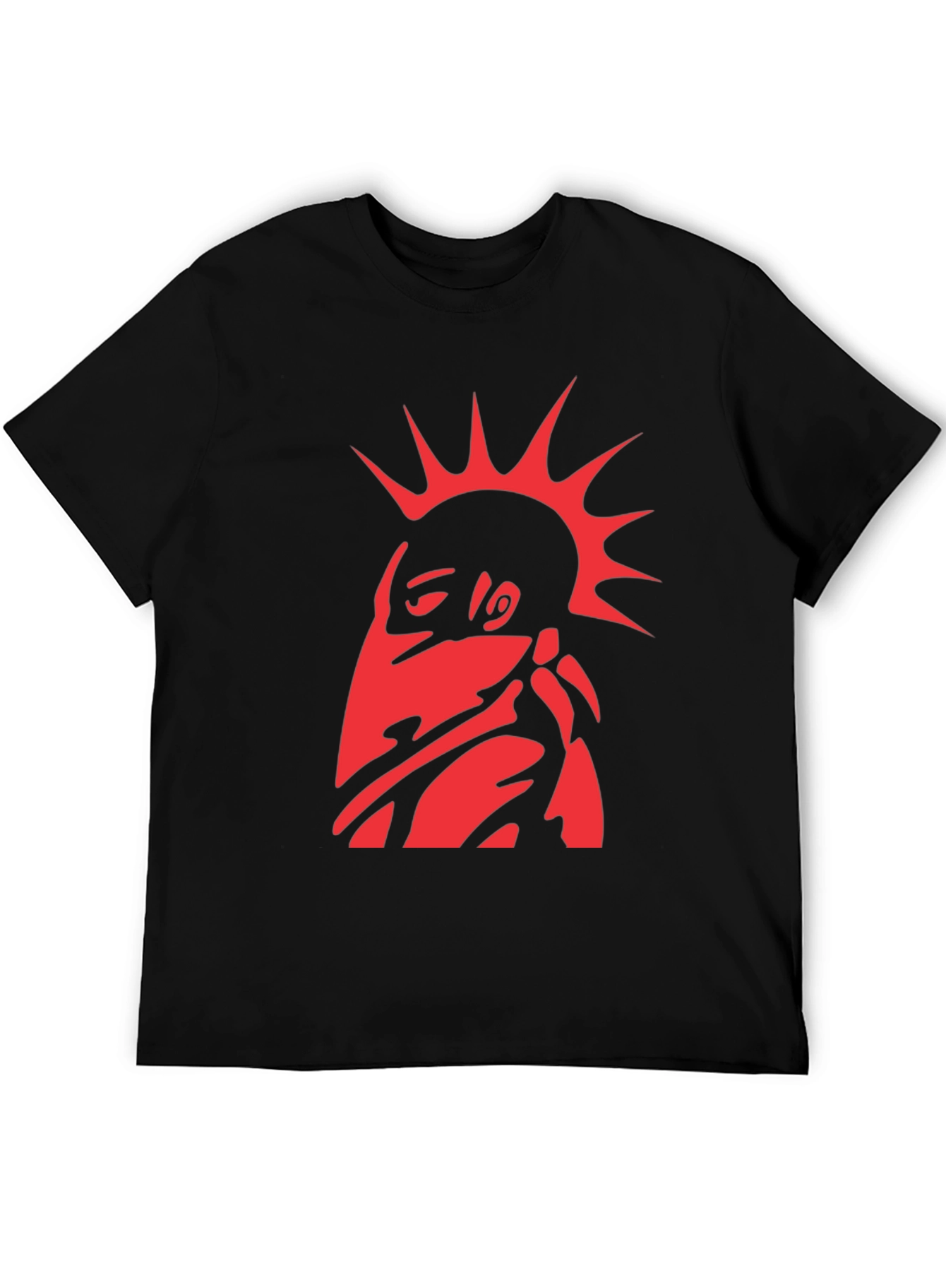 Edgy Red Punk Graphic T-Shirt