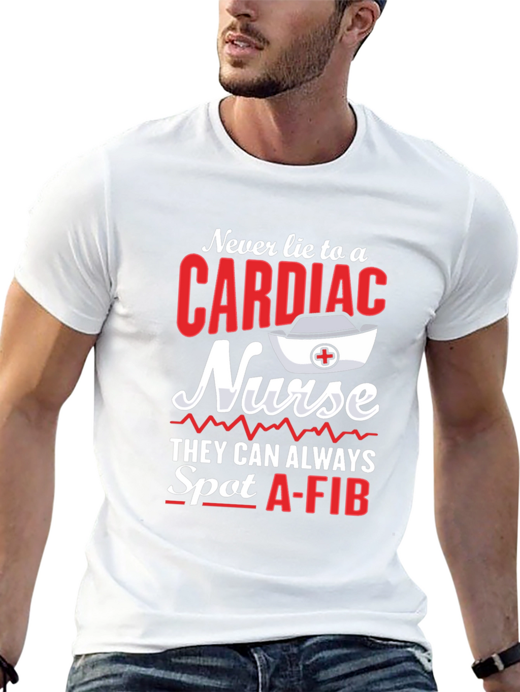 Cardiac Nurse T-Shirt - Spot A-Fib