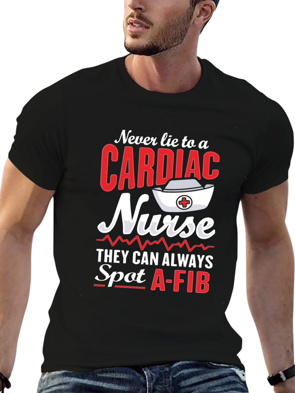 Cardiac Nurse T-Shirt - Spot A-Fib