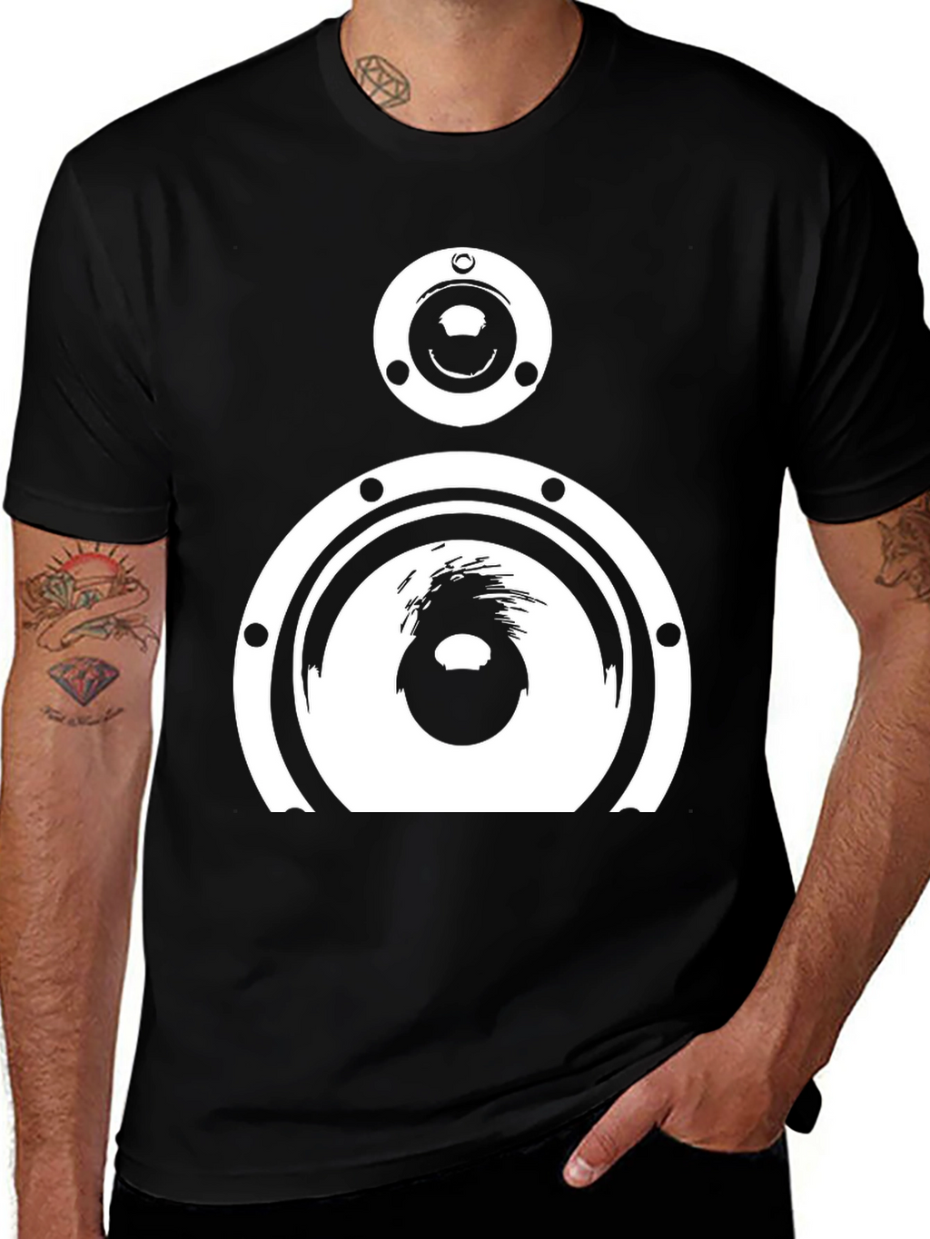 Speaker Graphic Black T-Shirt