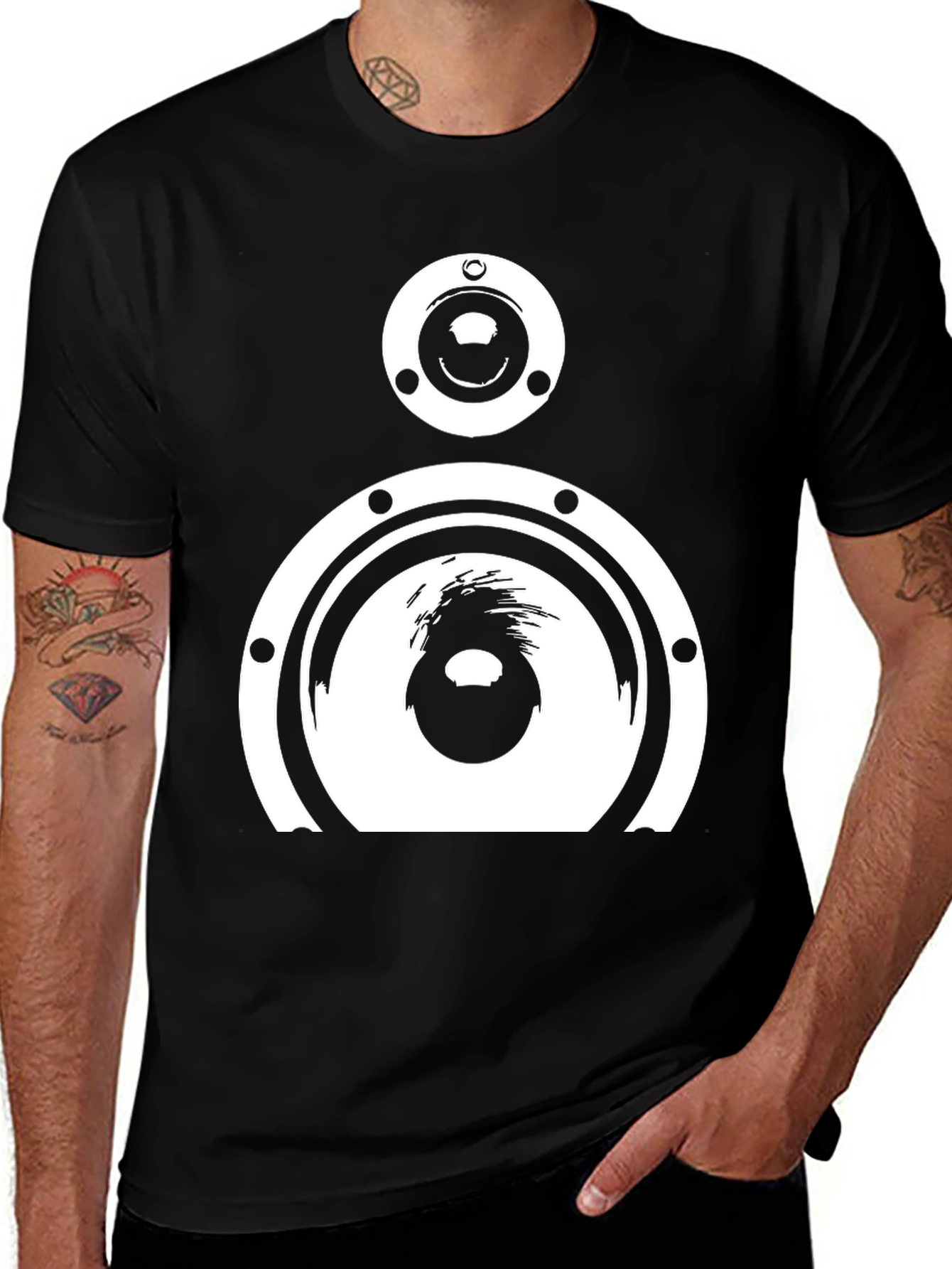 Speaker Graphic Black T-Shirt