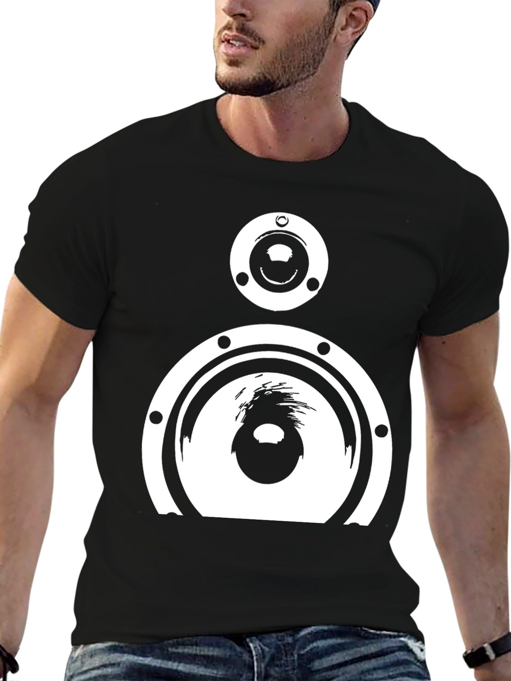 Speaker Graphic Black T-Shirt