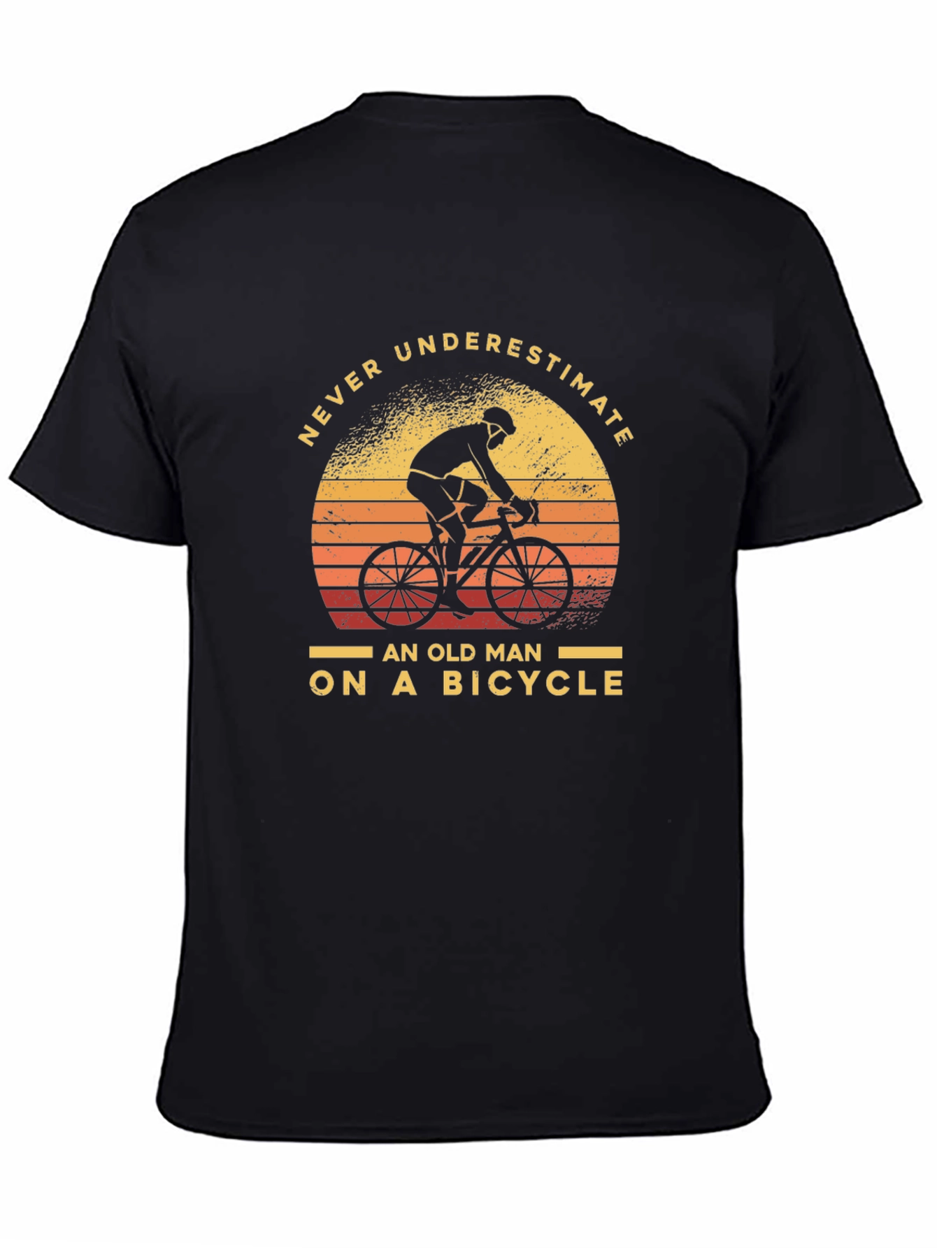 Never Underestimate Old Man On Bicycle T-Shirt
