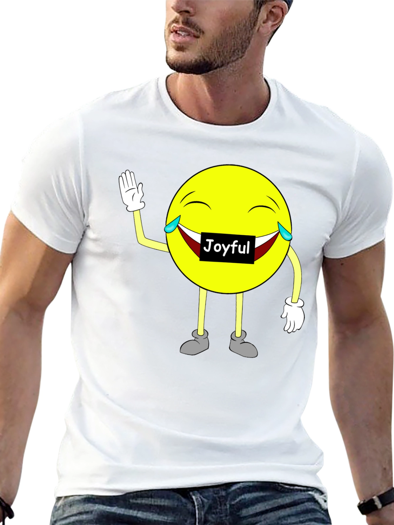 Joyful Emoji Graphic T-Shirt - Unisex