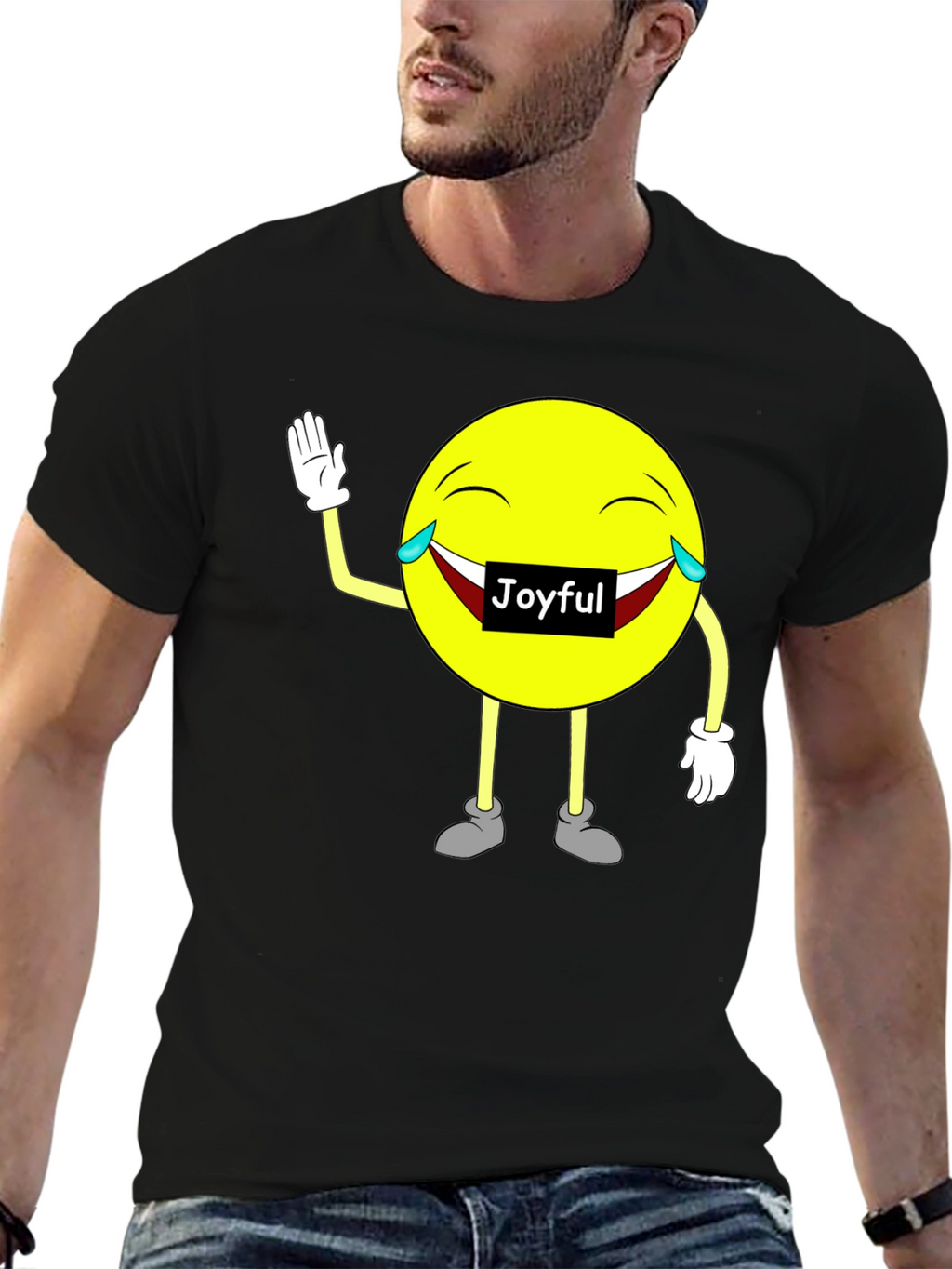 Joyful Emoji Graphic T-Shirt - Unisex