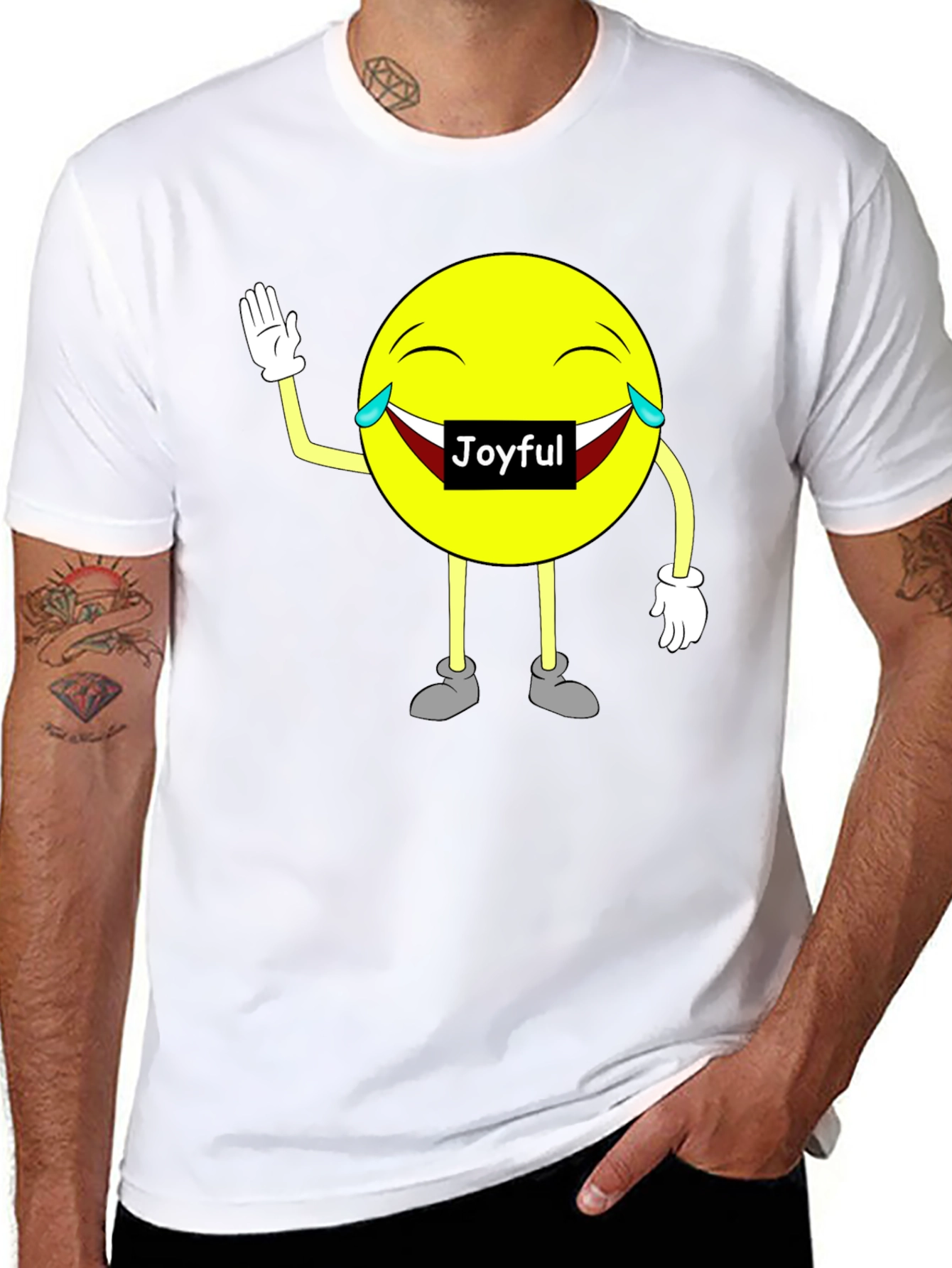 Joyful Emoji Graphic T-Shirt - Unisex