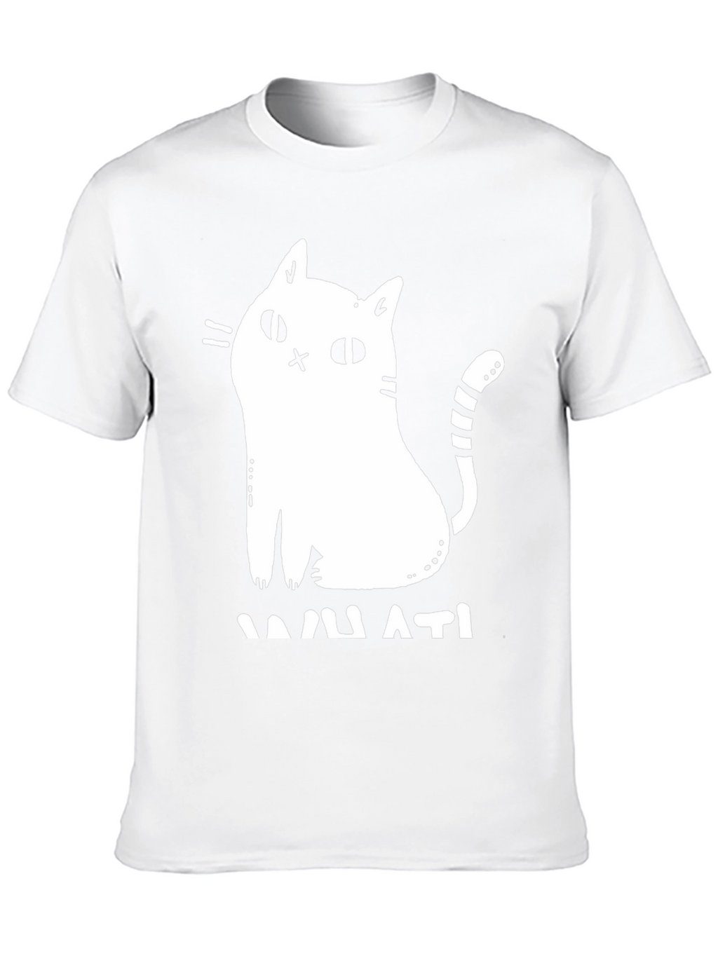 Humorous Cat Graphic T-Shirt - Black