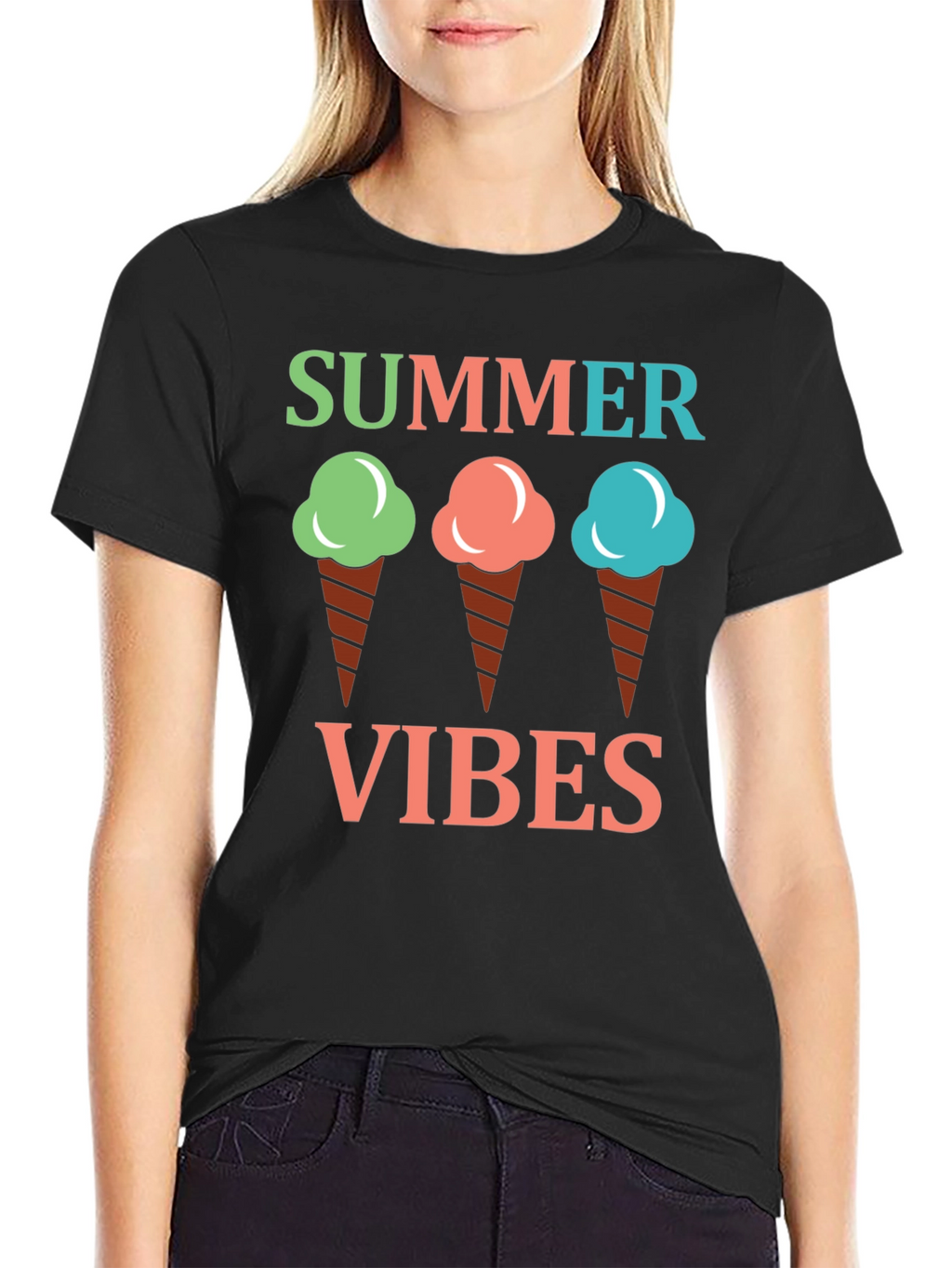 Summer Vibes Ice Cream Graphic Tee