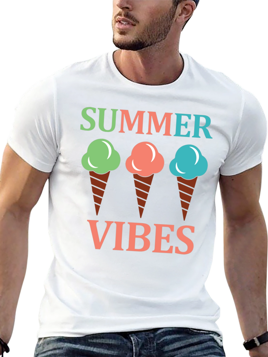 Summer Vibes Ice Cream Graphic Tee