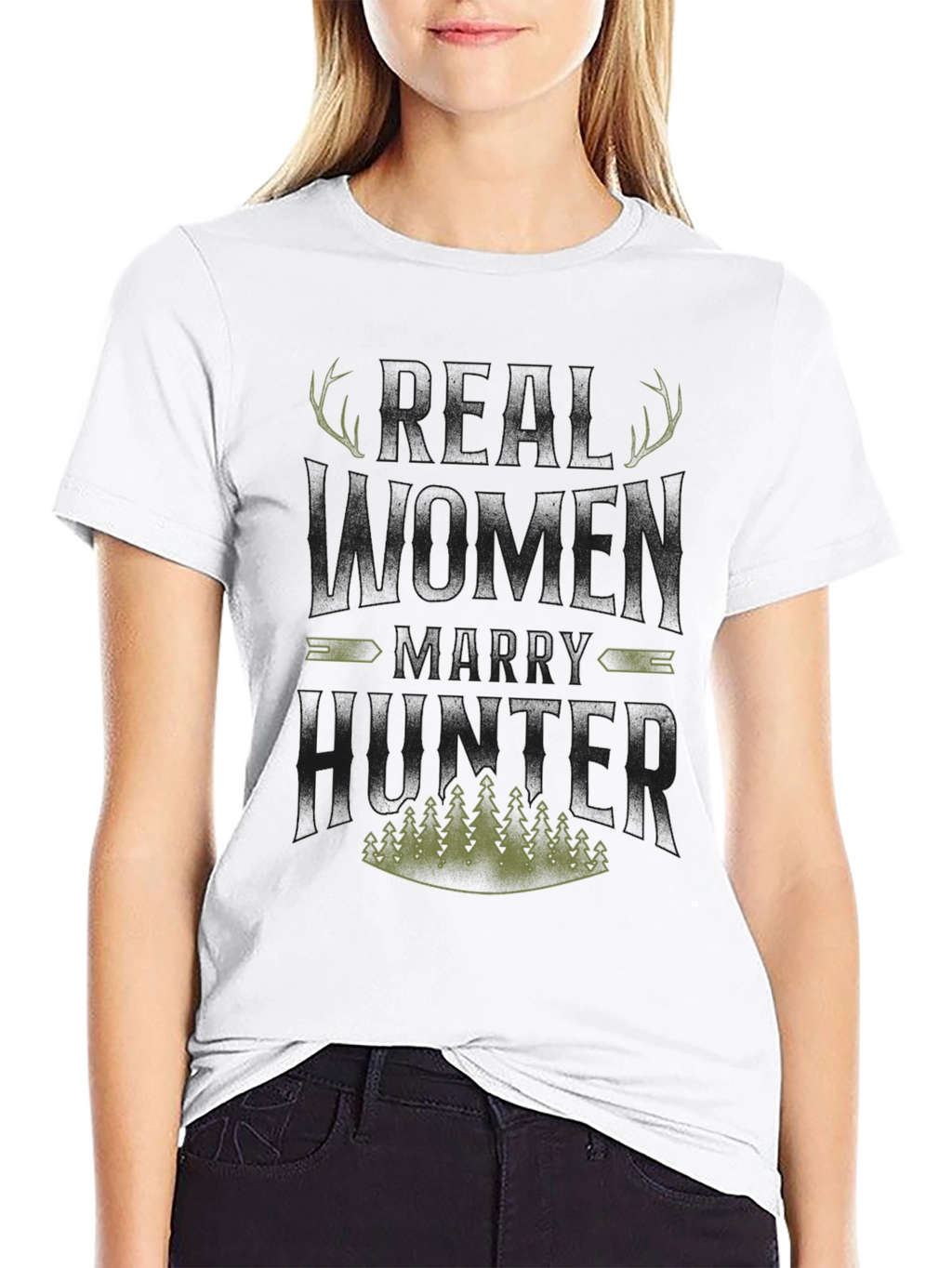 Real Women Marry Hunters Graphic Tee