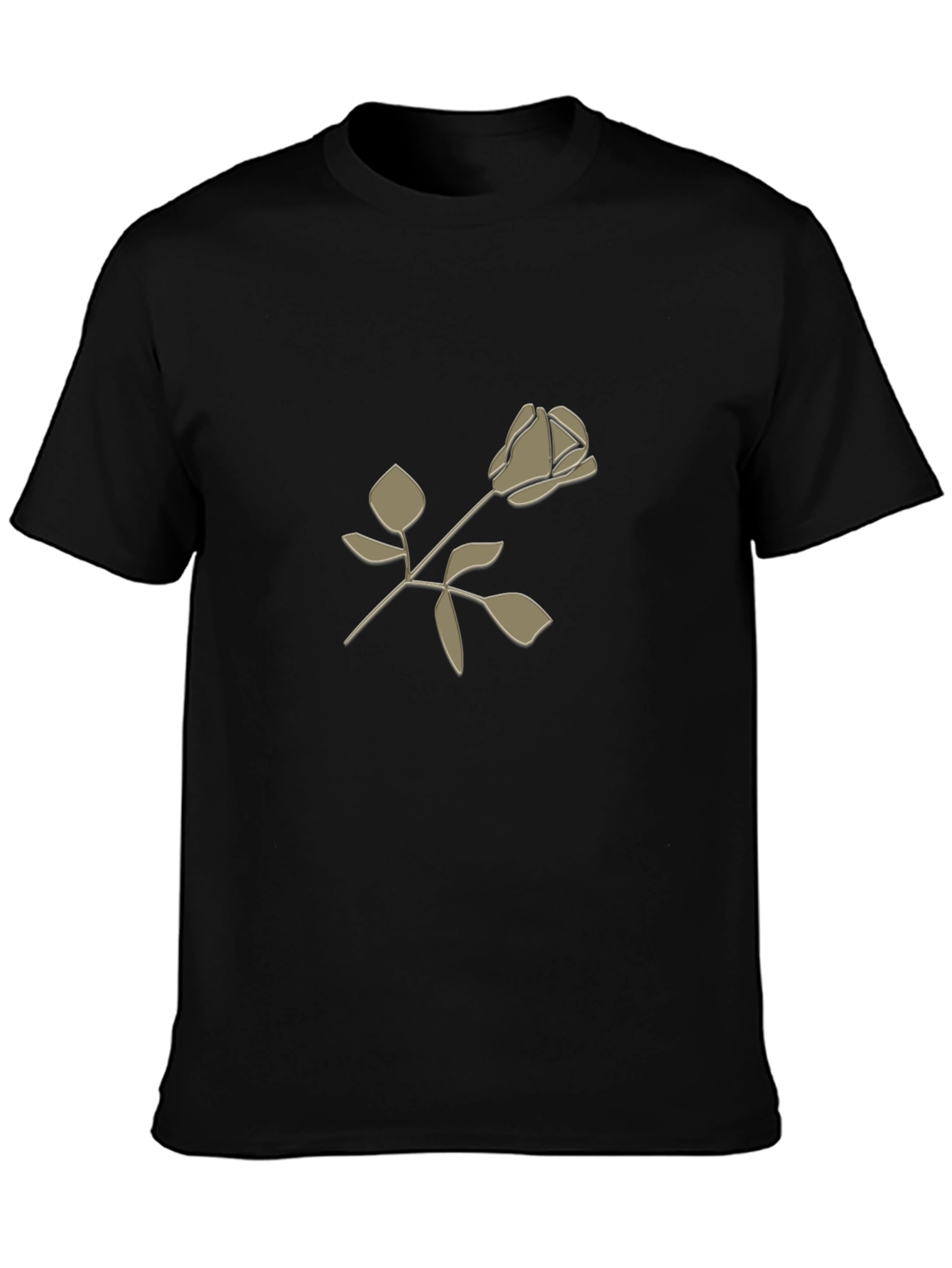 Rose Graphic Black T-Shirt