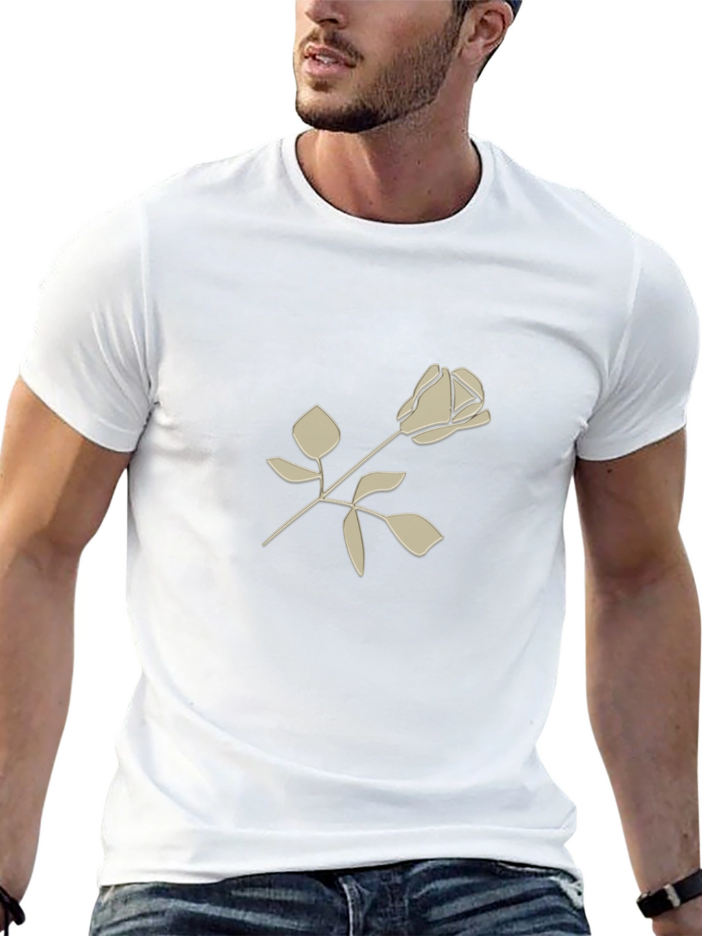 Rose Graphic Black T-Shirt
