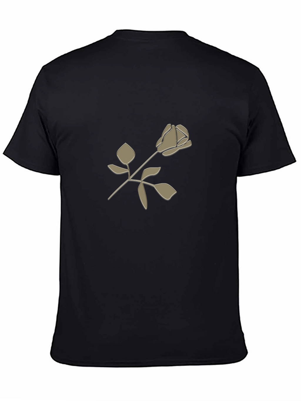 Rose Graphic Black T-Shirt