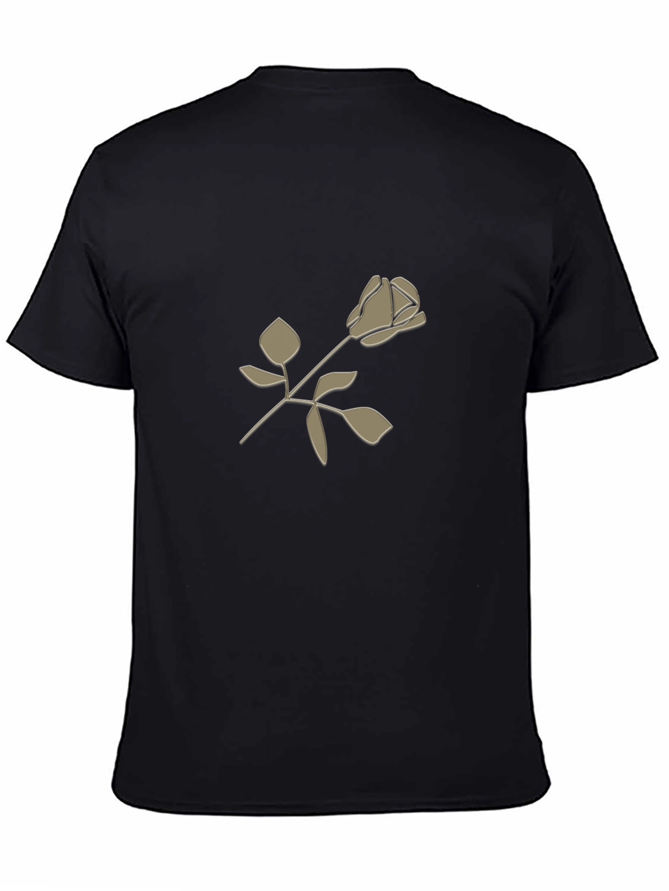Rose Graphic Black T-Shirt