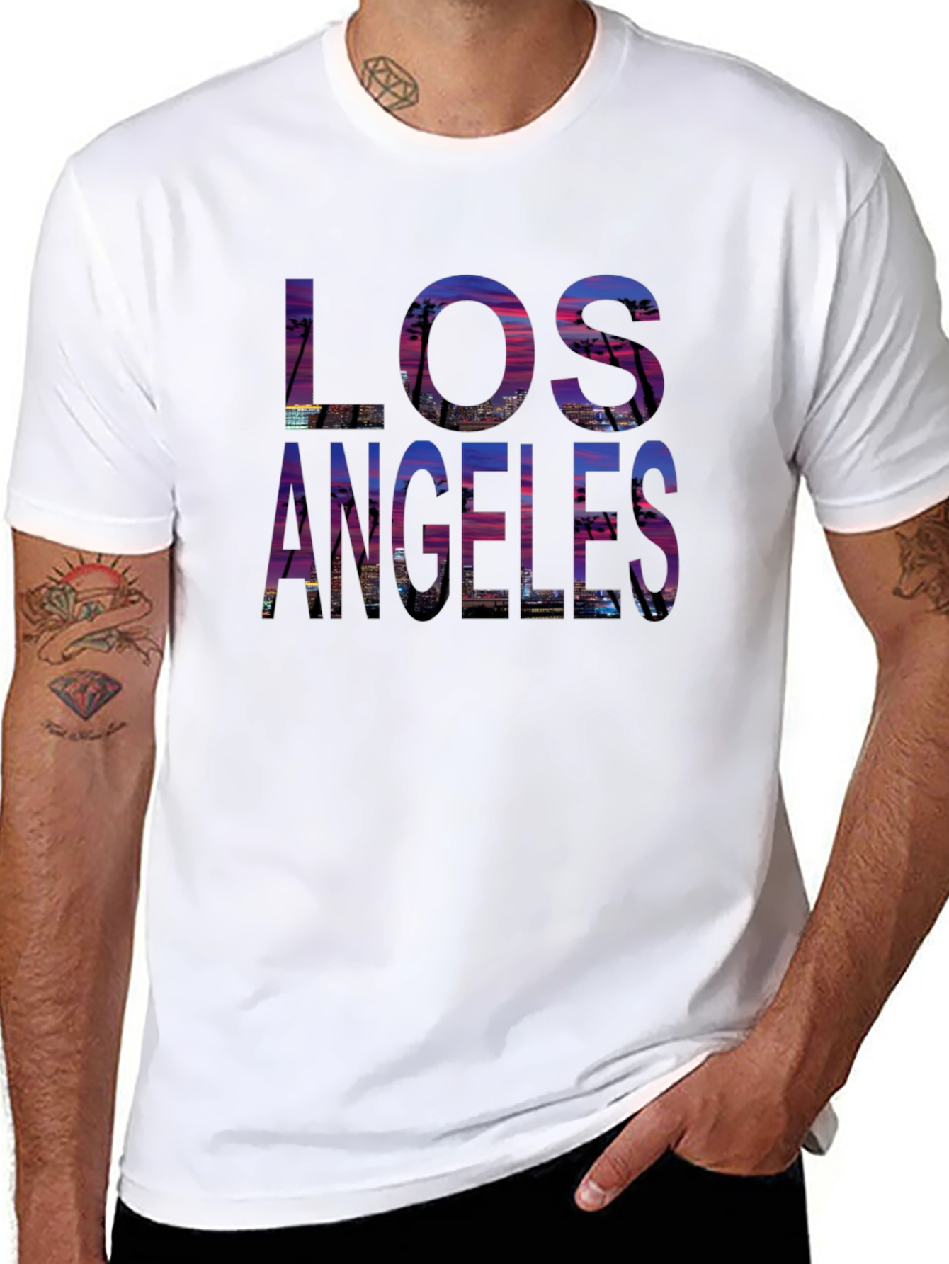 Los Angeles Sunset T-Shirt - Cityscape Design