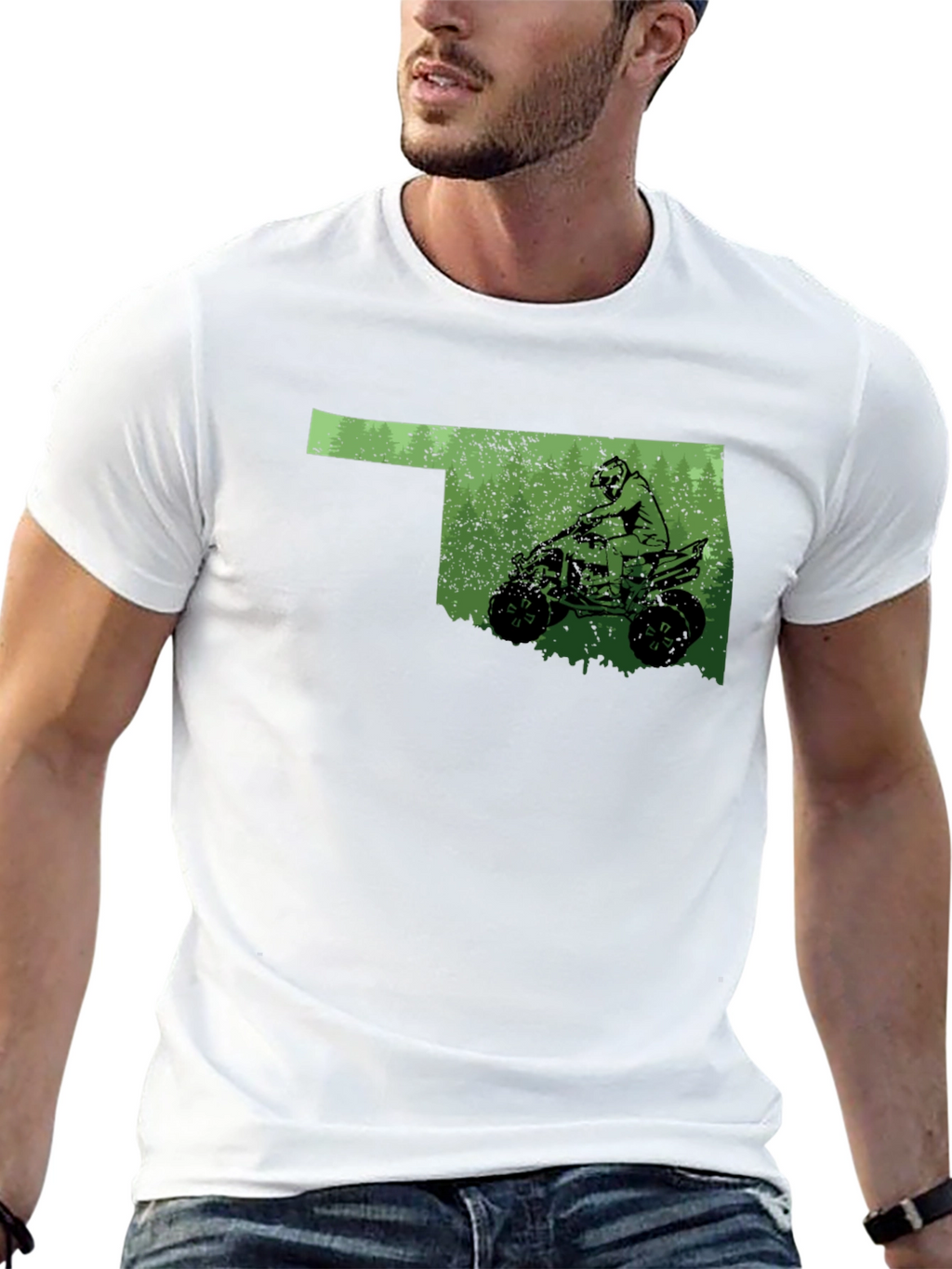 Oklahoma ATV Rider Graphic T-Shirt