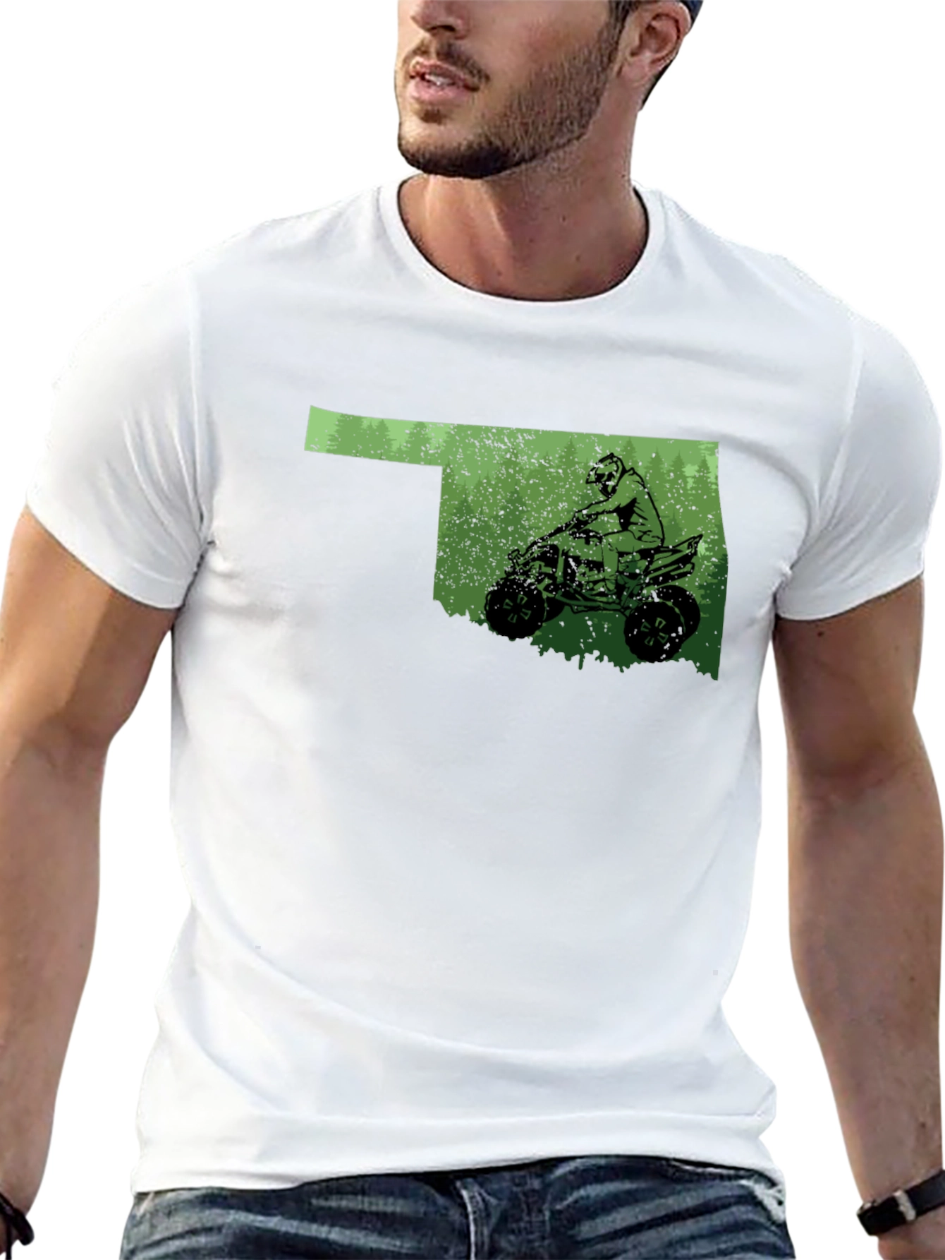 Oklahoma ATV Rider Graphic T-Shirt