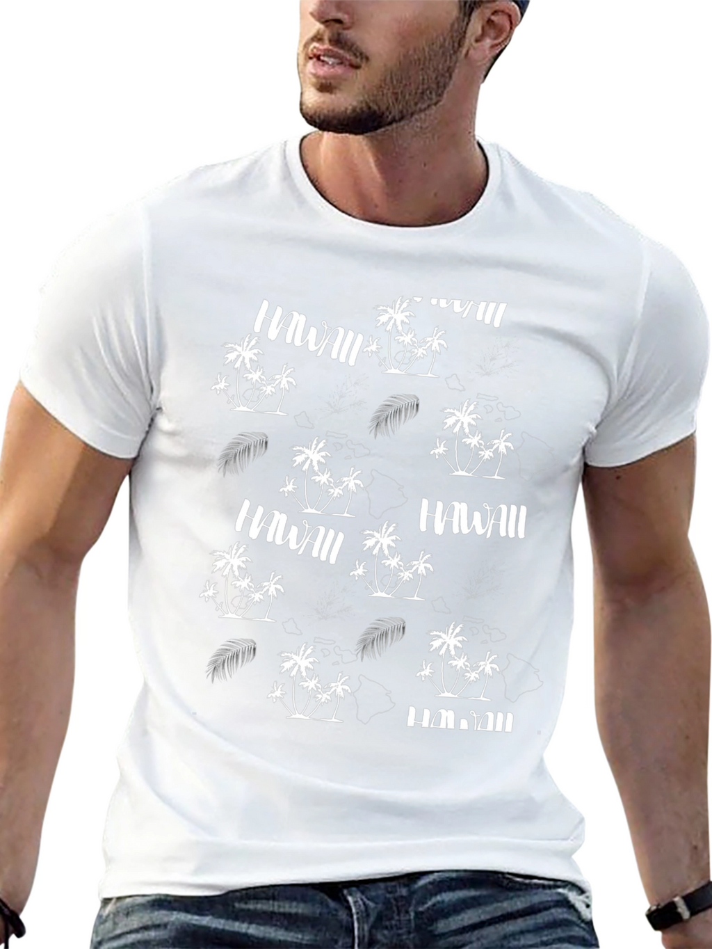 Hawaii Themed Black T-Shirt