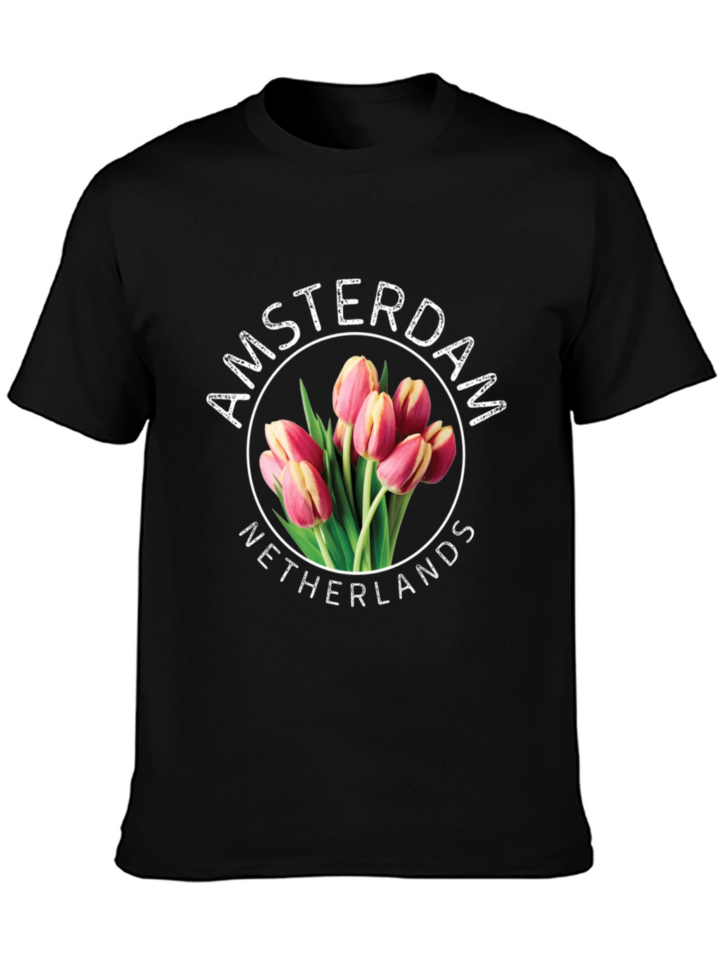 Amsterdam Netherlands Tulip Graphic T-Shirt