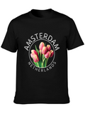 Amsterdam Netherlands Tulip Graphic T-Shirt