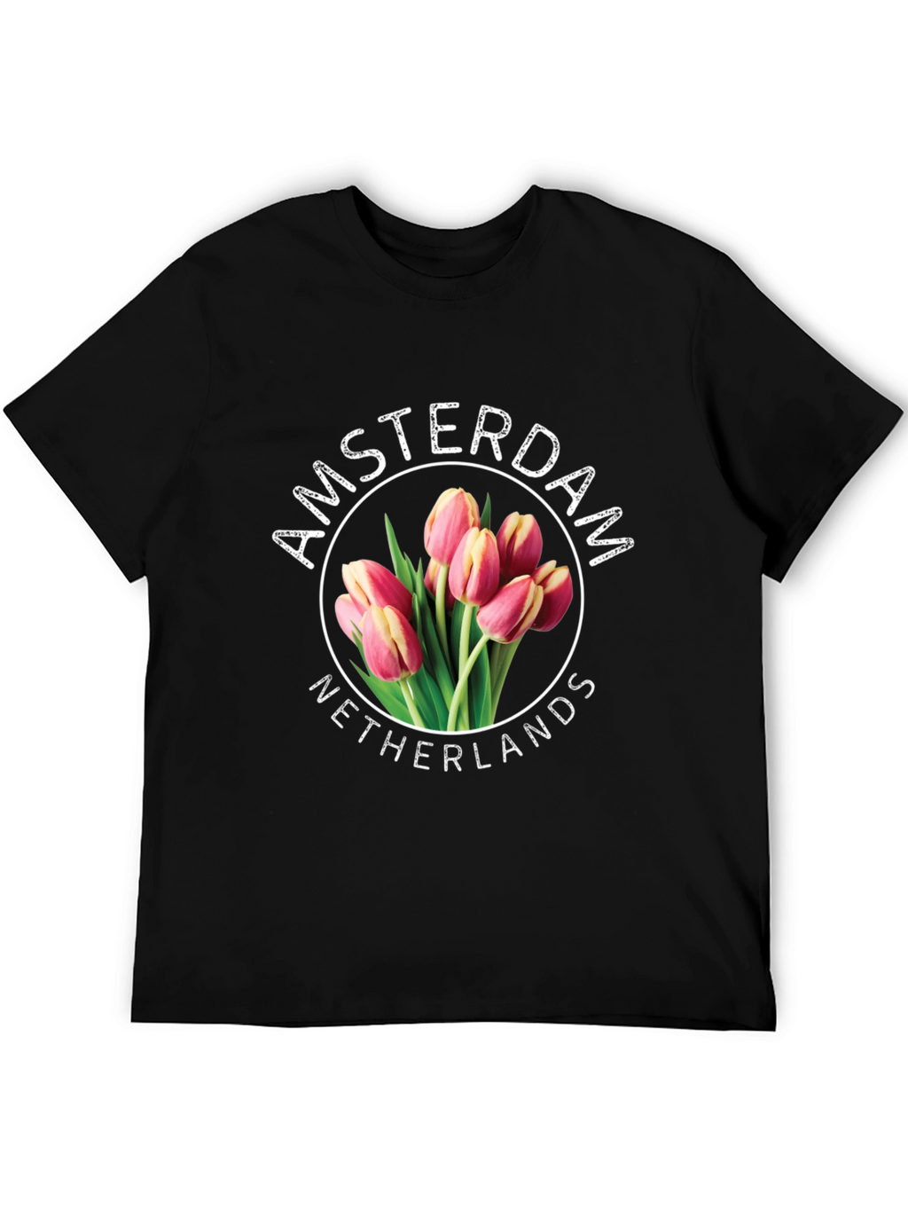 Amsterdam Netherlands Tulip Graphic T-Shirt