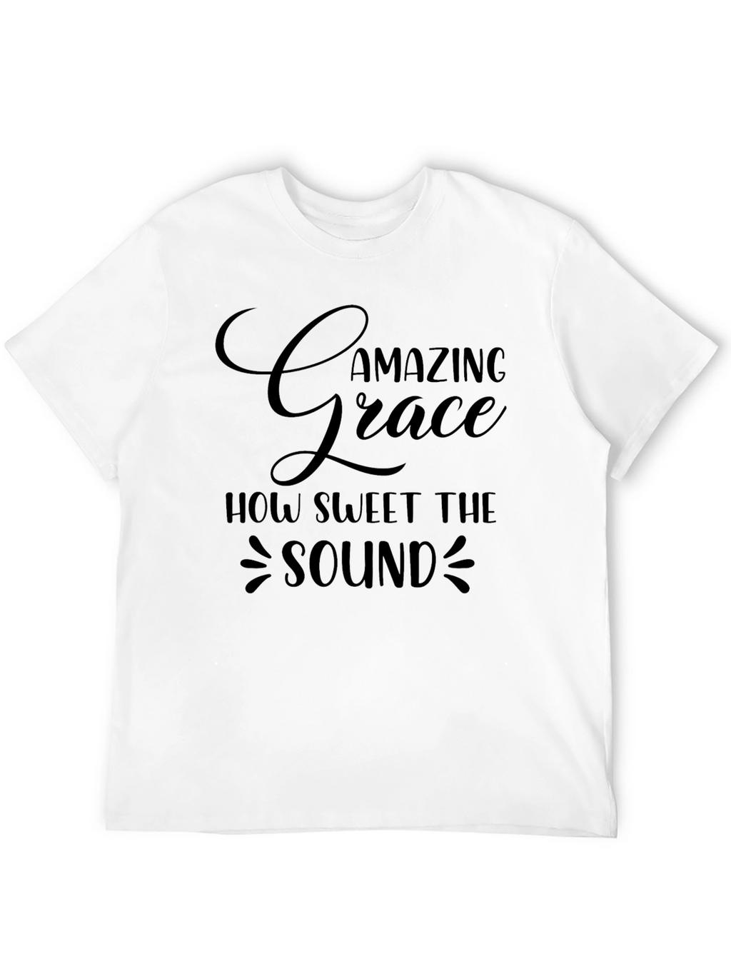 Amazing Grace Black T-Shirt - Inspirational Design