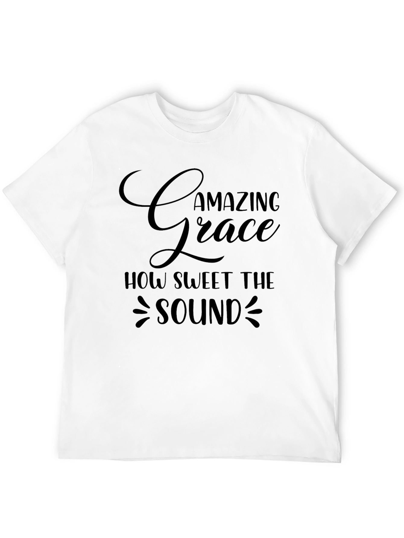 Amazing Grace Black T-Shirt - Inspirational Design
