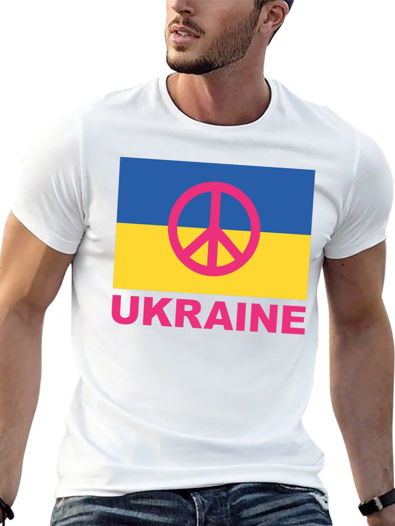 Ukraine Peace Symbol T-Shirt